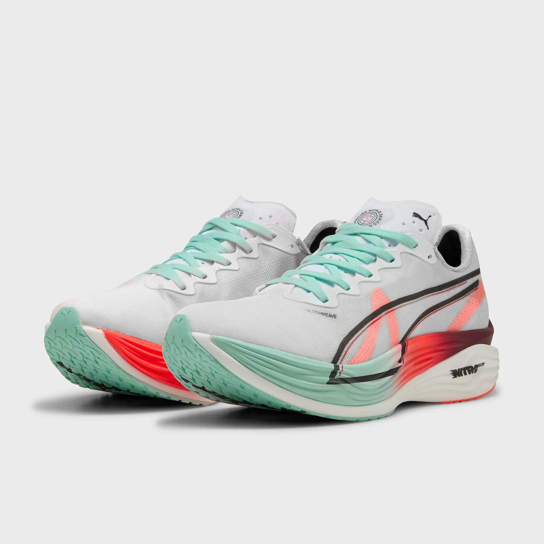 Puma - Deviate Nitro Elite 3 Hyrox - Men'S - Glowing Red-Puma White Foot Orange Arch Support Technology