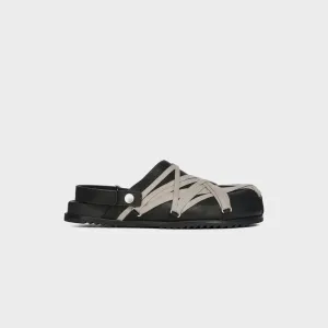 Aerodynamic Design Rick Owens Megalaced Mule Granola Sandal - Pelle Black