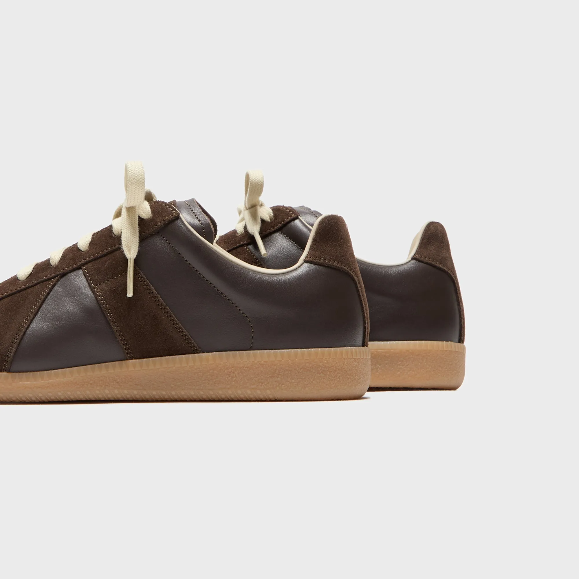 Maison Margiela Replica Sneaker - Brown Slip-On Driving Shoes With Suede