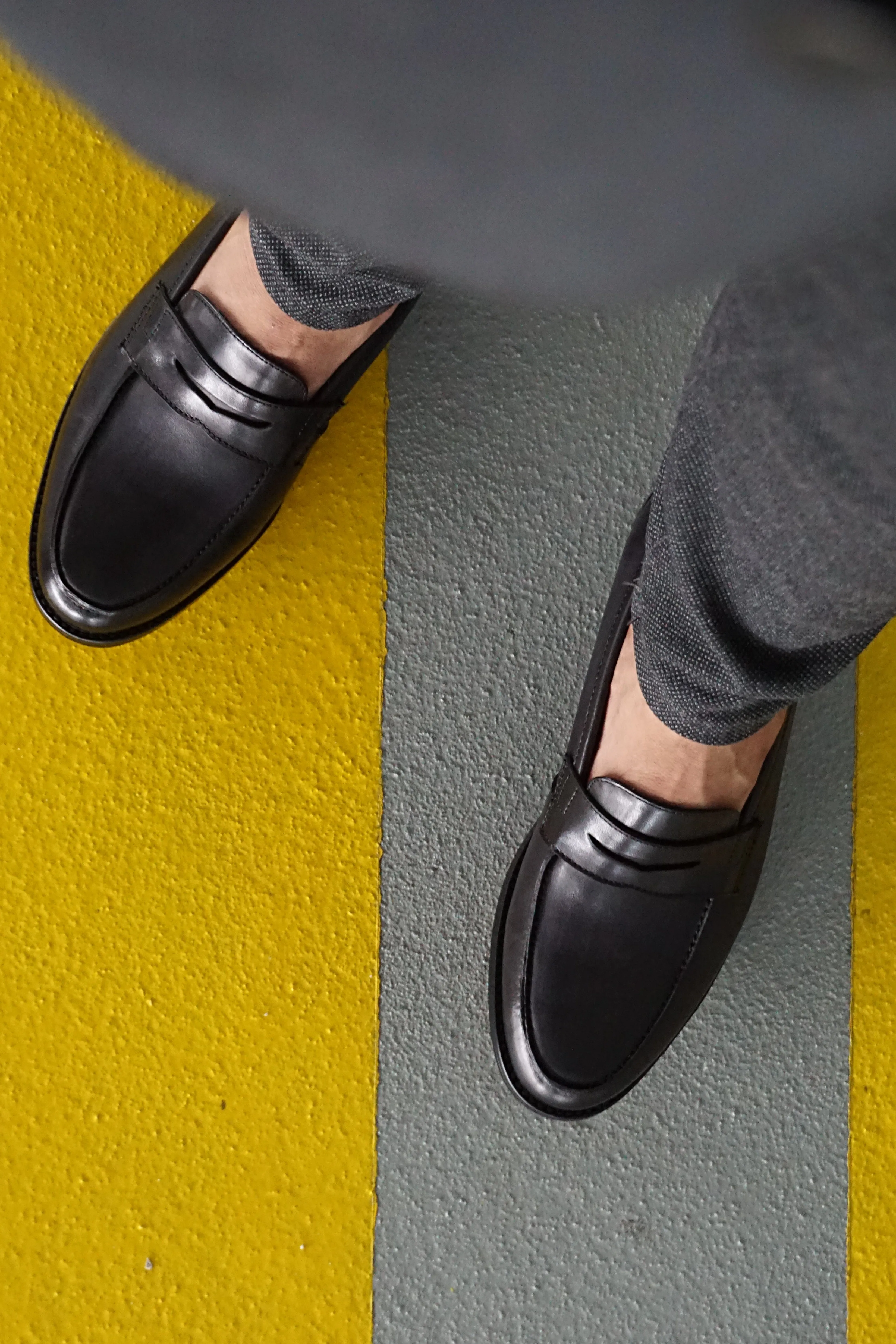 Made to Turn Heads Fuel Your Fire Penny Loafer - Black Grey (Hand Painted Patina)