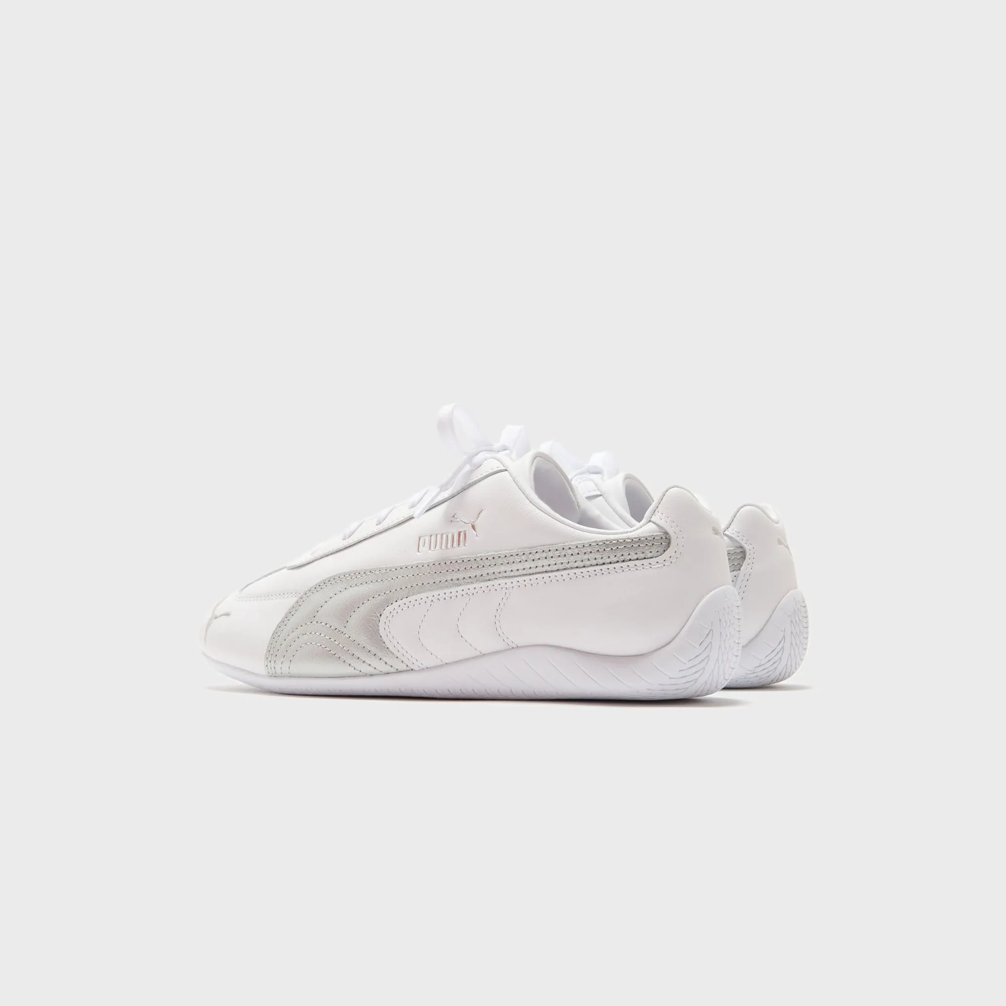 Soft Mesh Upper Share Puma Wmns Speedcat Leather - Puma White / Puma Silver