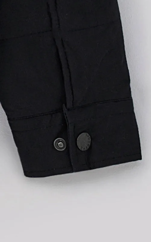 BOAClosure Quilted Fur Collar Jacket Black