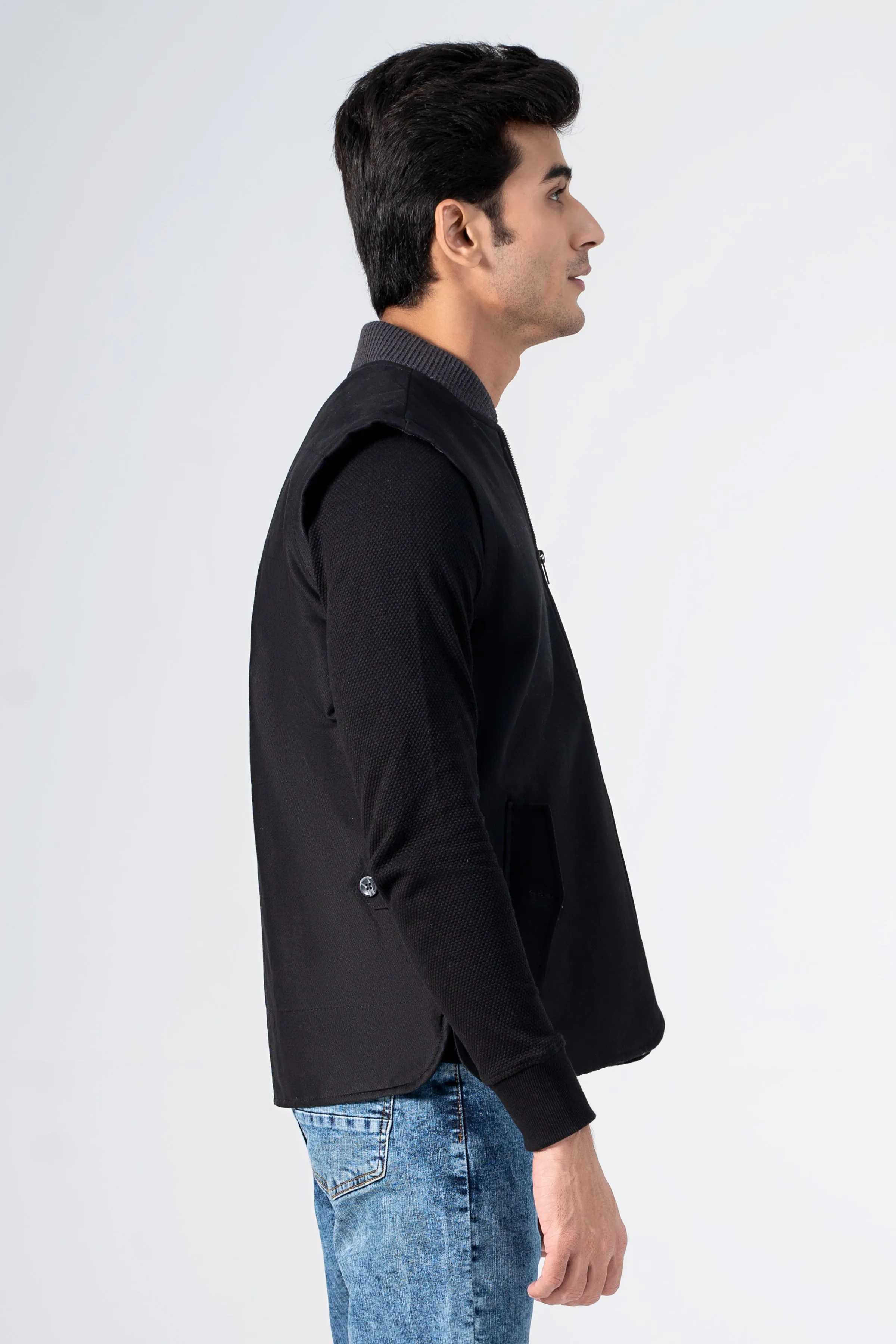 Quilted Wadded Jacket Black Mildew - Repellent