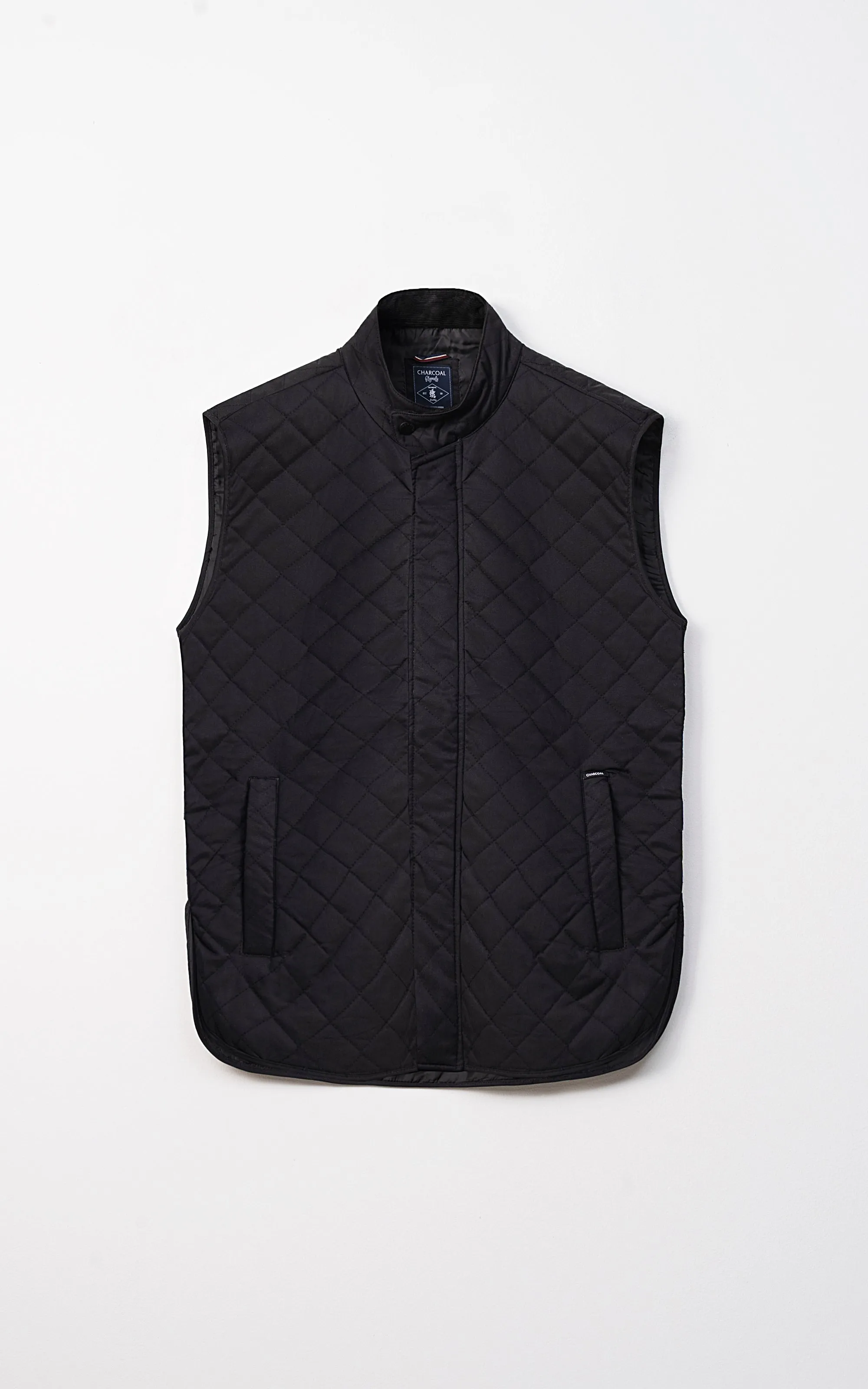 Quick - Release Buckle Quilted Sleeveless Jacket Black