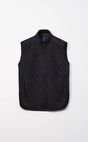 Quick - Release Buckle Quilted Sleeveless Jacket Black
