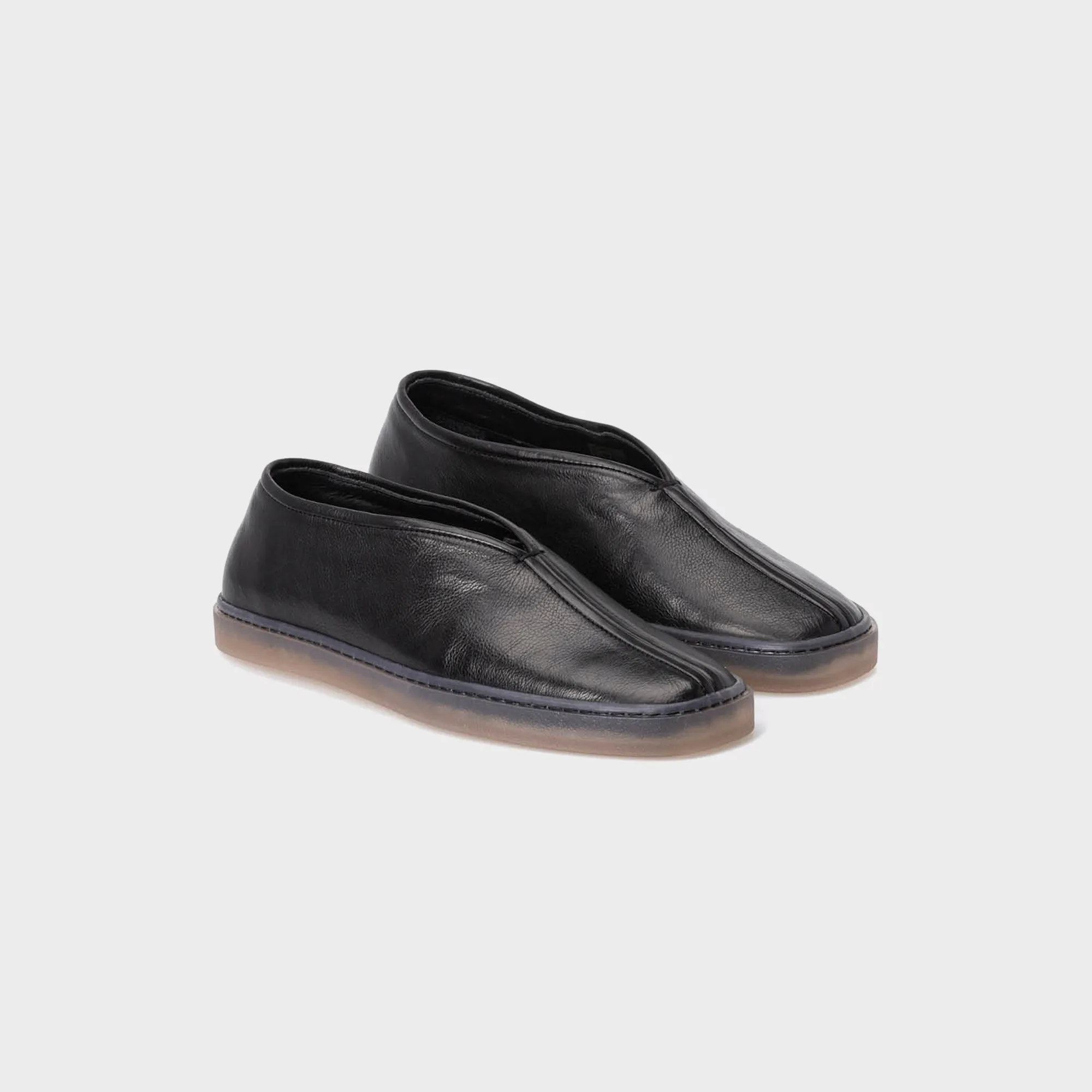 Reinforced Material Comfort Buying Lemaire Linoleum Piped Sneakers - Black