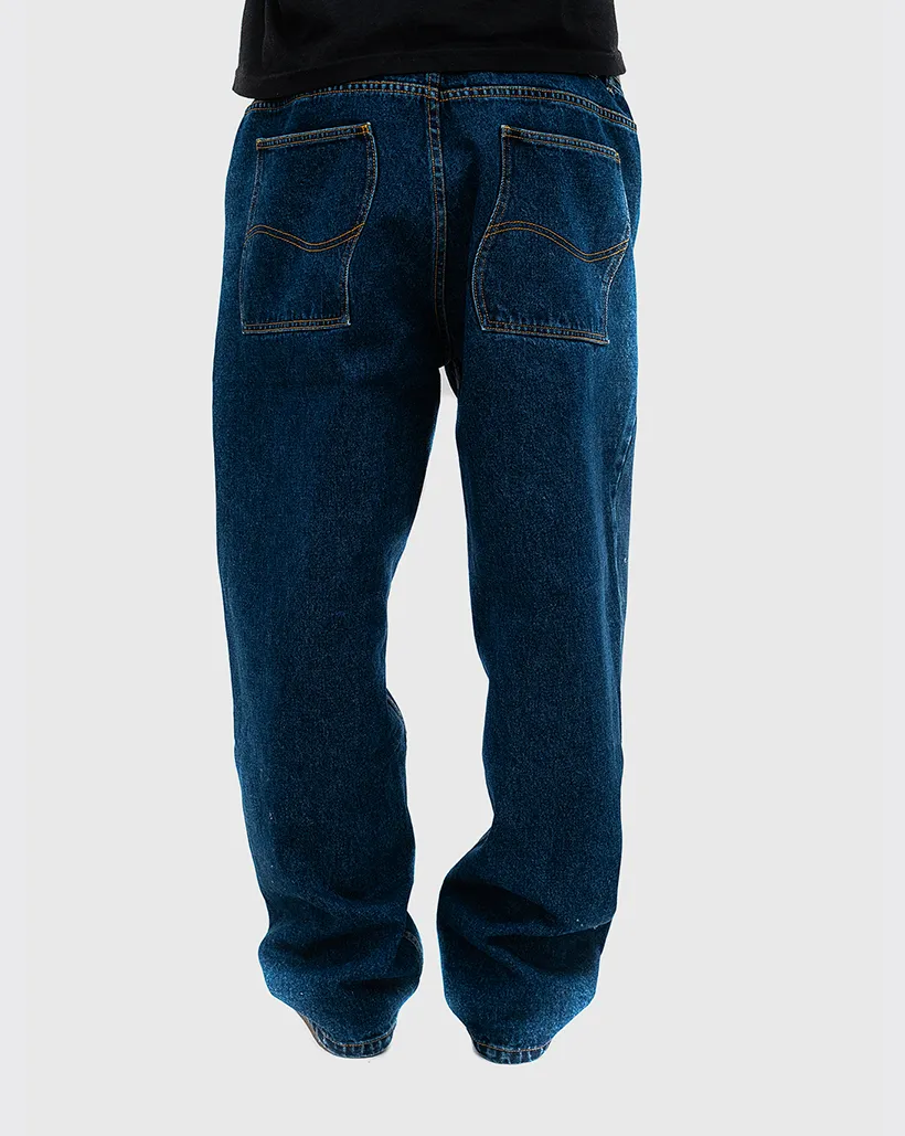 Breathable Wrists Dime Classic Baggy Denim Pants - Faded Indigo