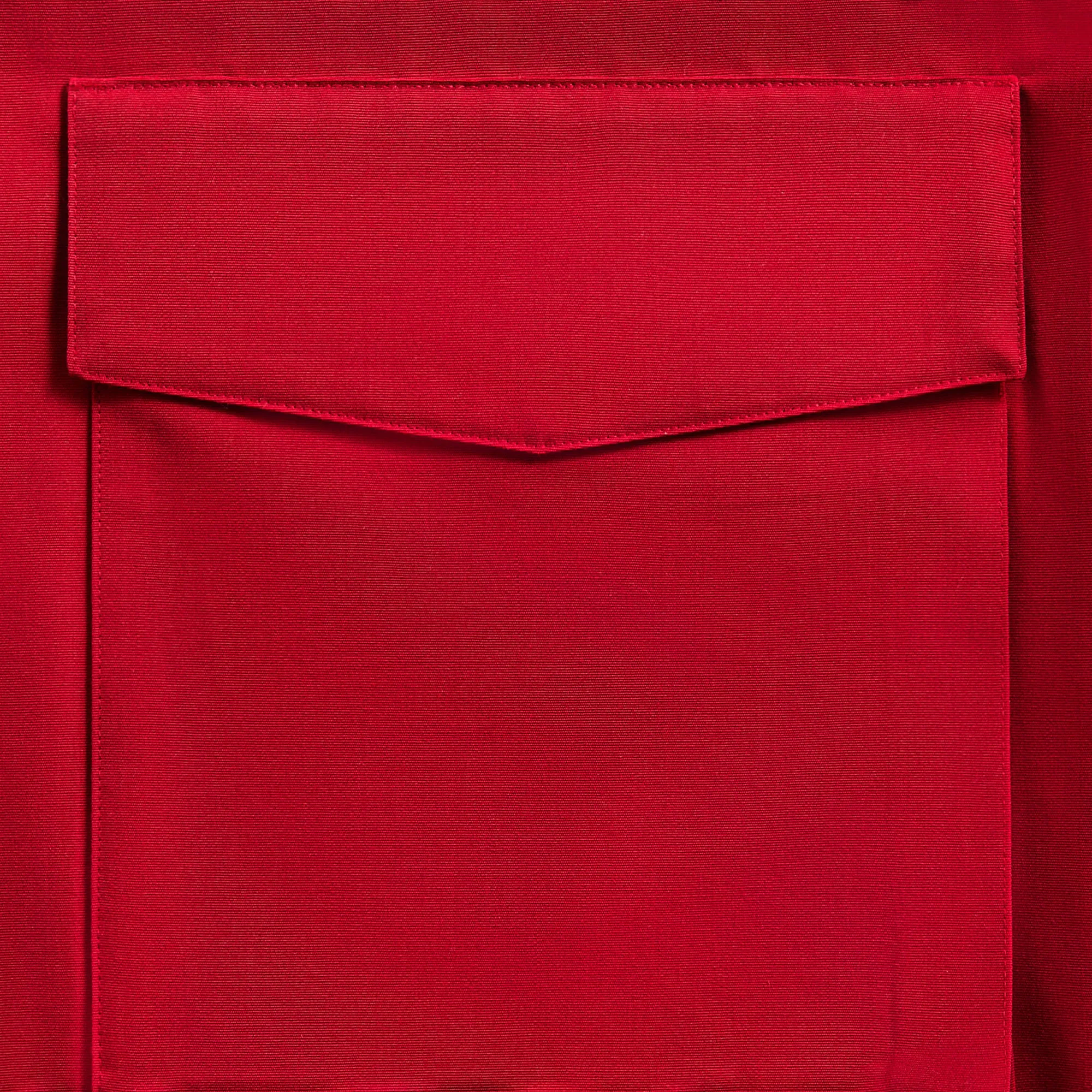 Auralee Wool Max Canvas High Neck Zip Blouson - Red Smart Function Anti Abrasion