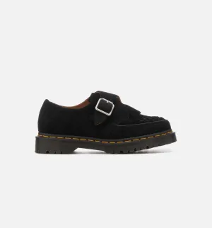 Elastic Shoelace Design Concept Set Comfort Solution Ramsey Suede Kiltie Buckle Creepers Mens Lifestyle Shoe - Black