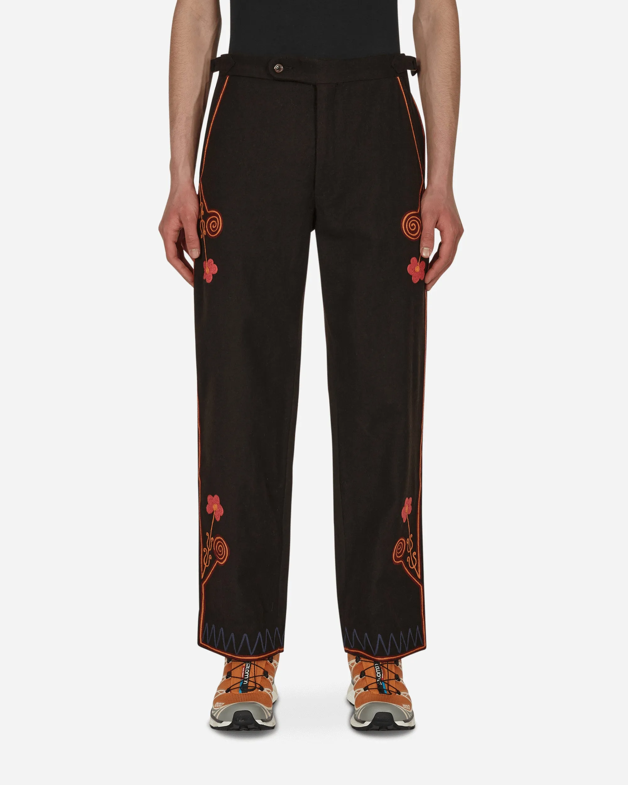 Permit Rancher Embroidered Trousers Brown