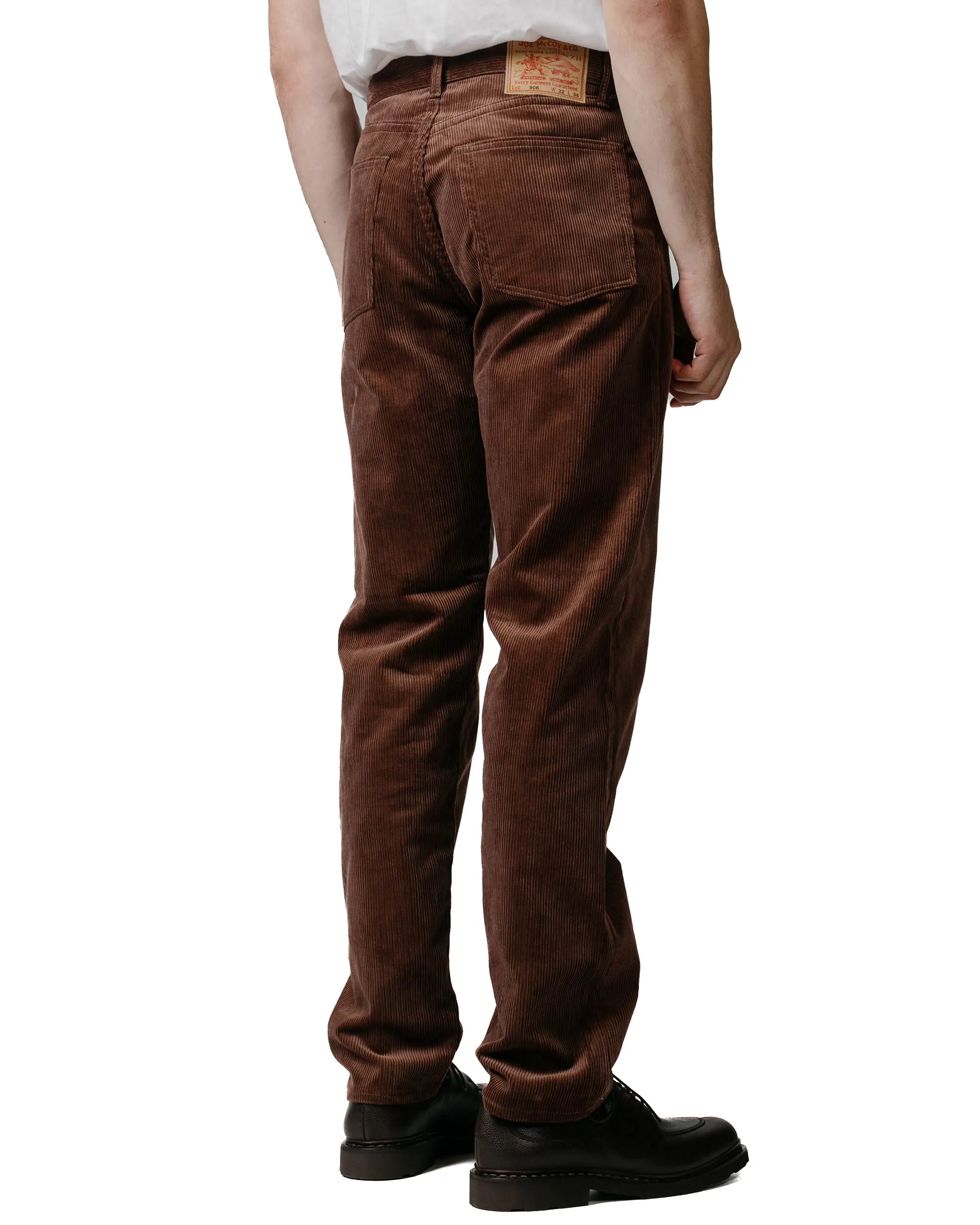 Comfortable Meeting Wear Supportive Elbow The Real Mccoy'S Mp22107 Corduroy Trousers Lot.906 Brown
