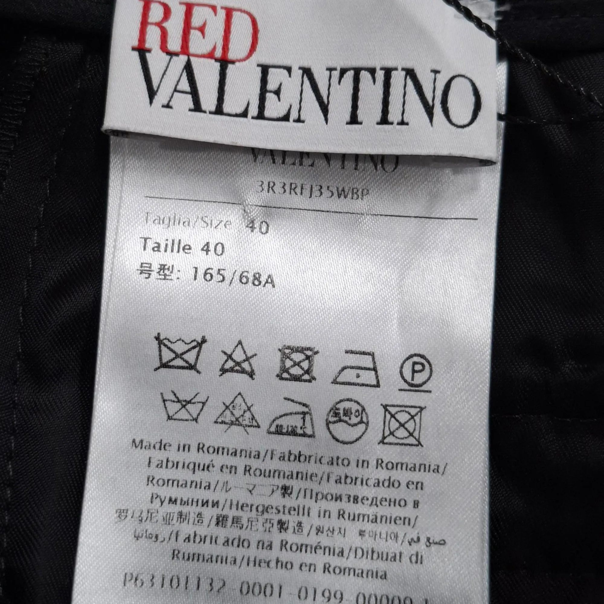 RED Valentino Jupe-Short Mini Brodée en Viscose Noire