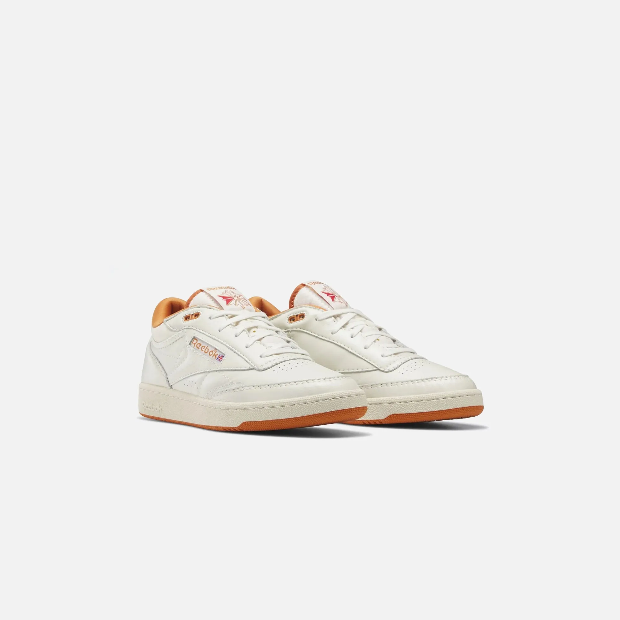 Abrasion Resistant Model Smooth Sprint Reebok Club C Mid Ii Vintage - Chalk / Paper White / Burnt Orange