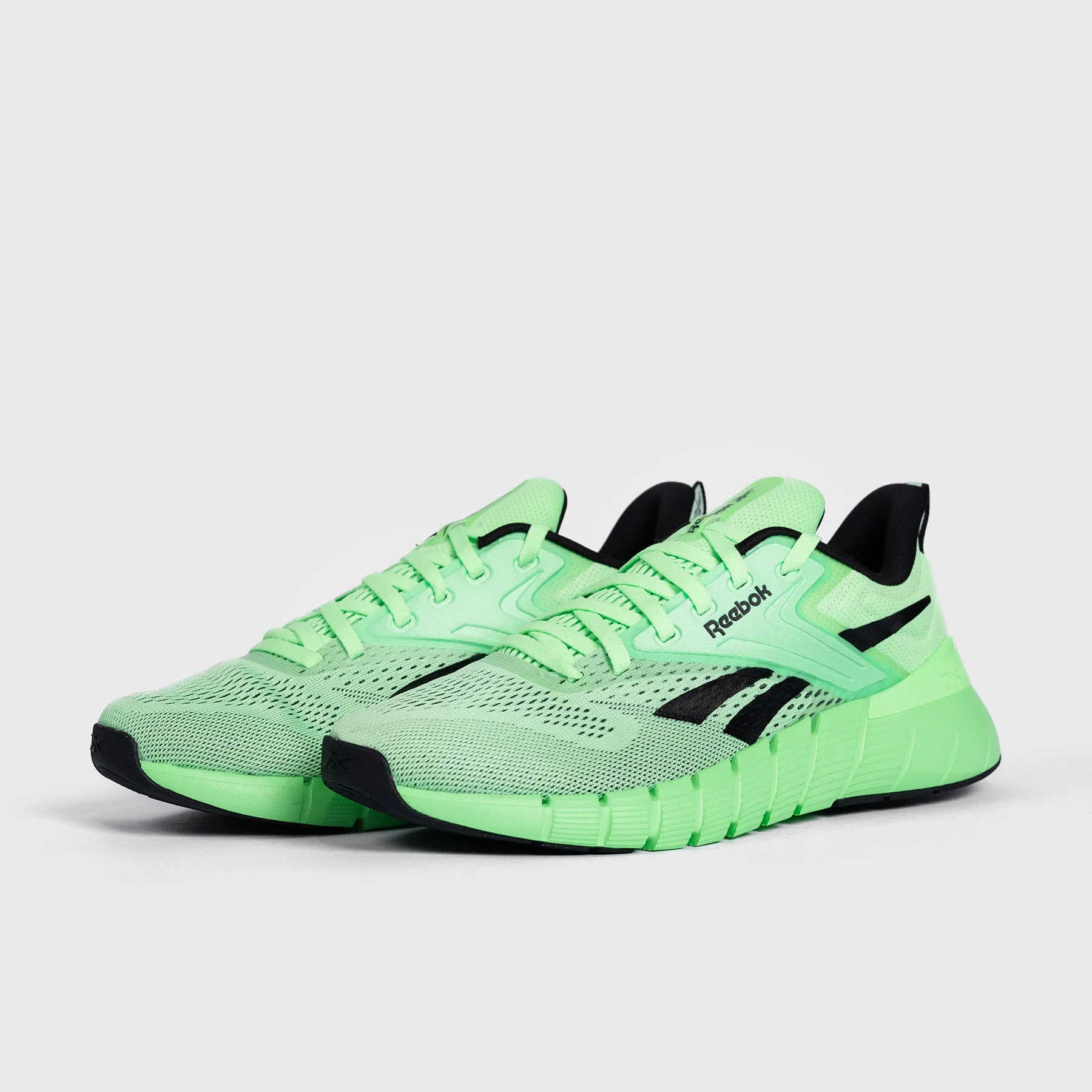 Reebok - Nano Gym - Men'S - Black/Green Glow Kevlar Material Comfortable Jazz Shoes