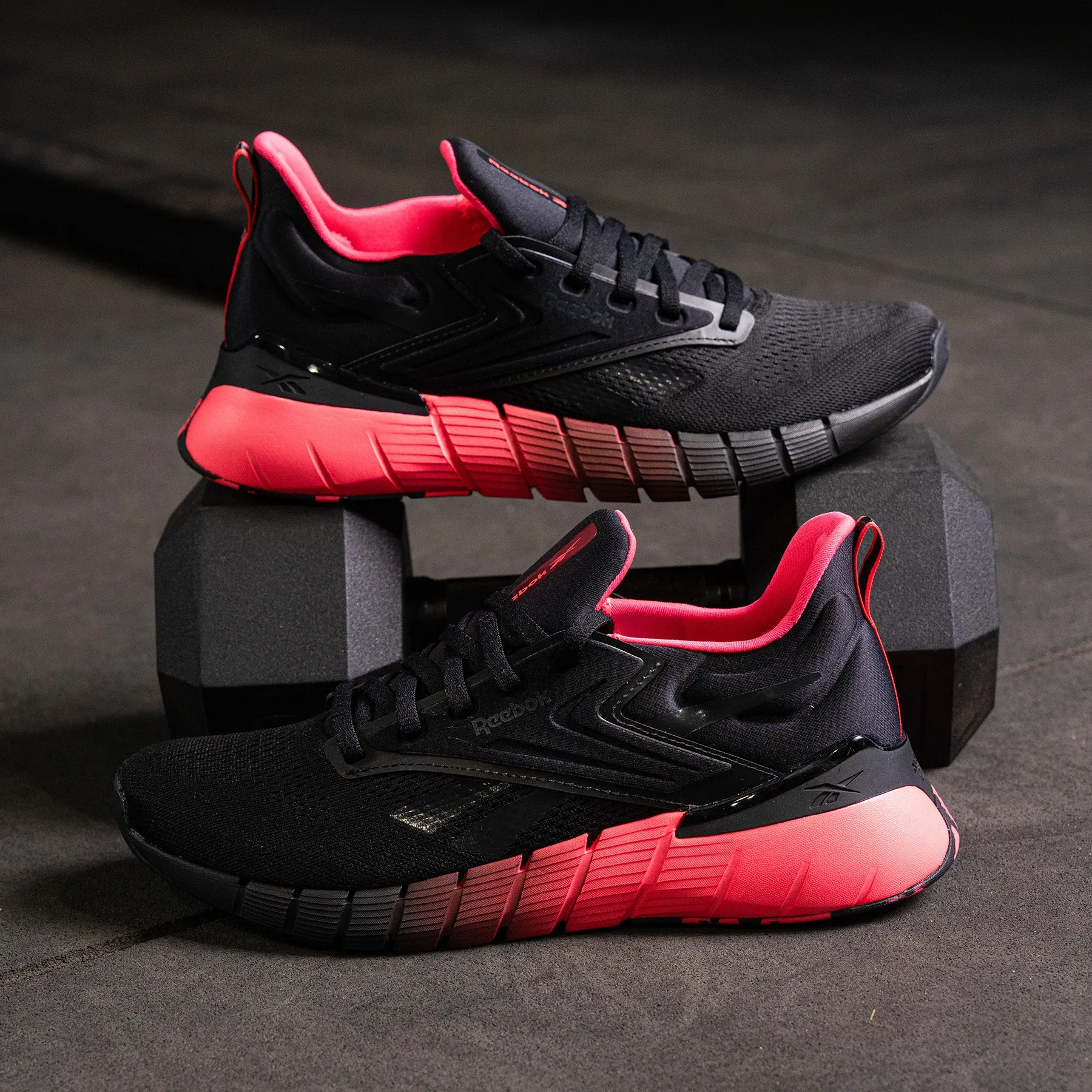 Reebok - Nano Gym - Women'S - Black/Pink Blast Comfortable Microfiber Velcro Comfortable Footwear For Fitness