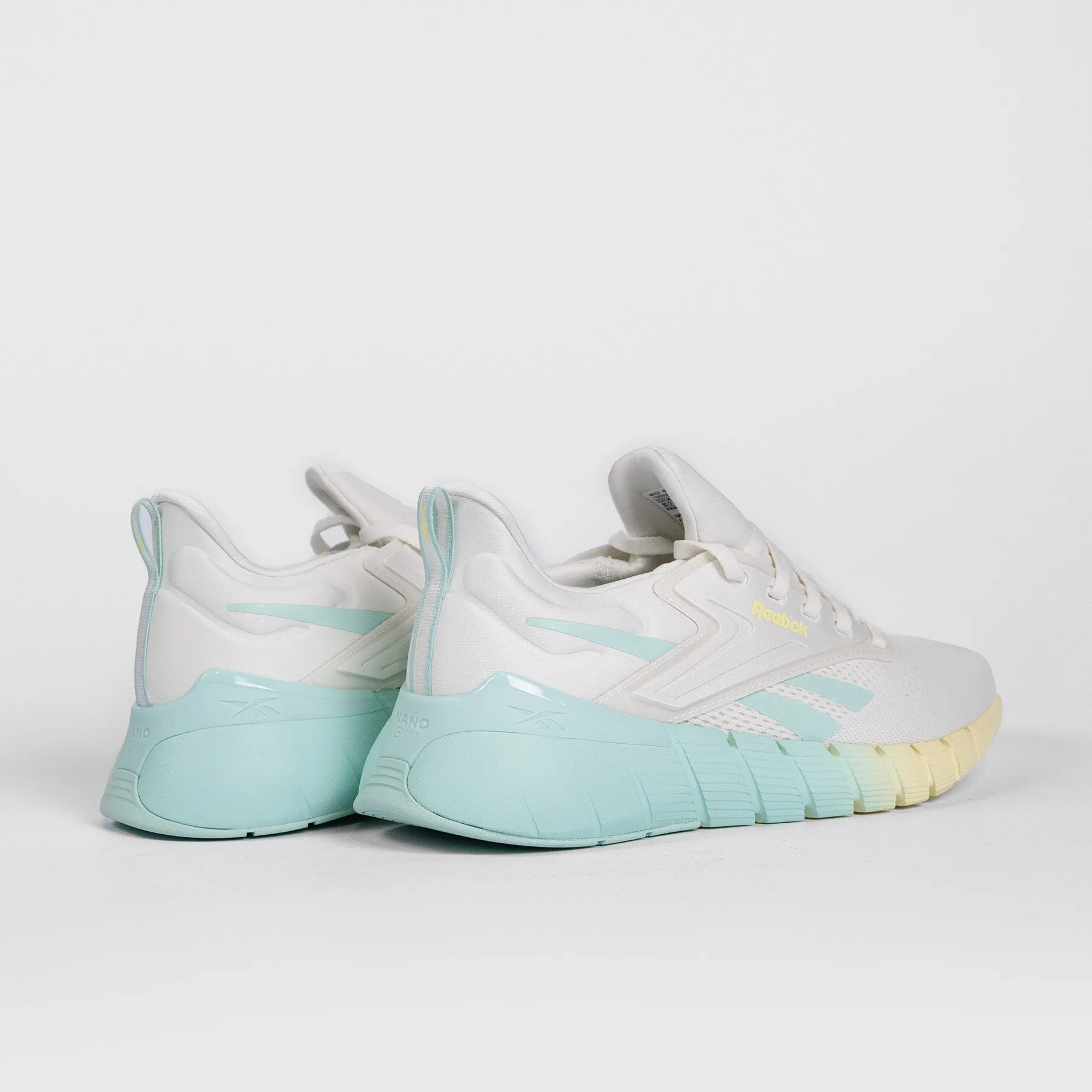 PUOutsolePattern Reebok - Nano Gym - Women'S - Chalk/Yellow Haze/Glitch Aqua