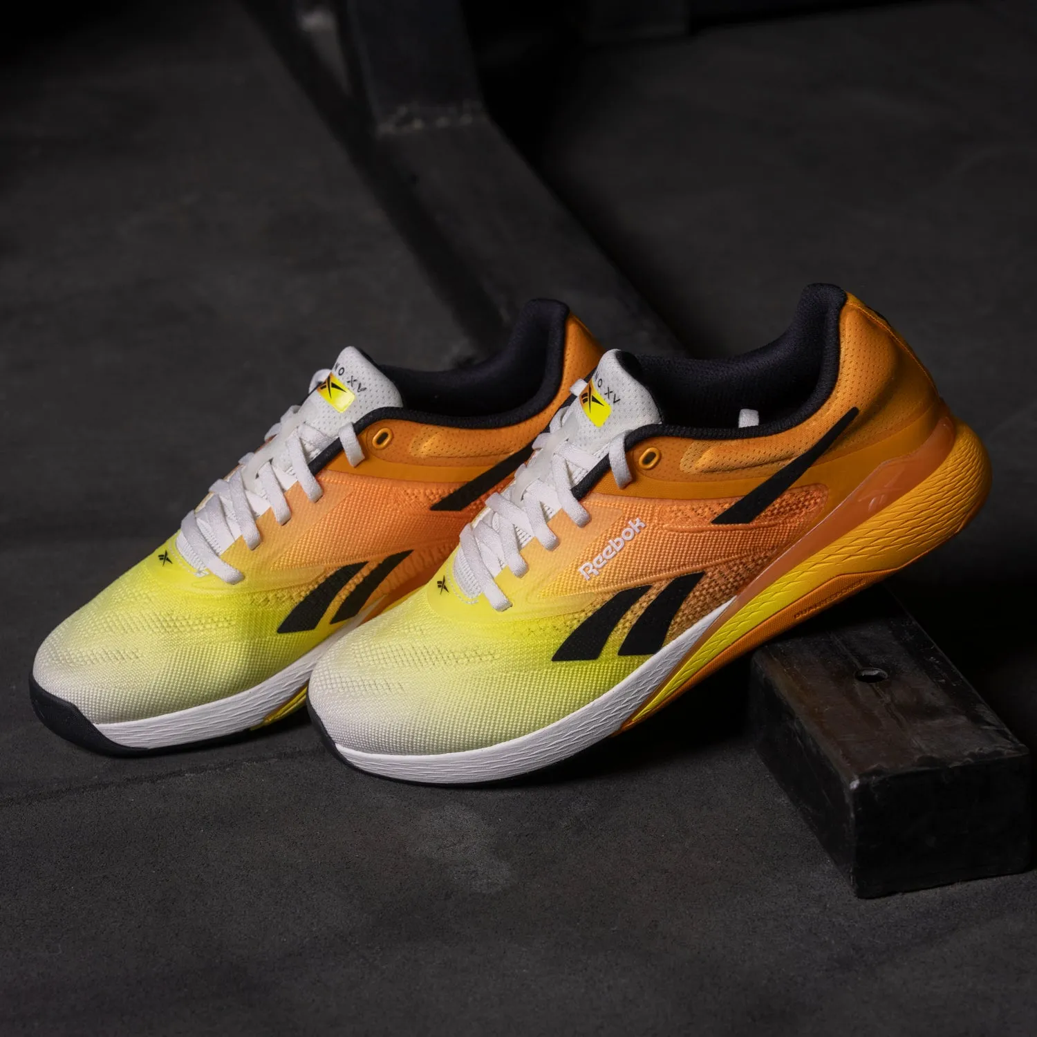 Reebok - Nano X5 - Chalk/Black/Electric Amber "Comfort Enhancement Bow Decor