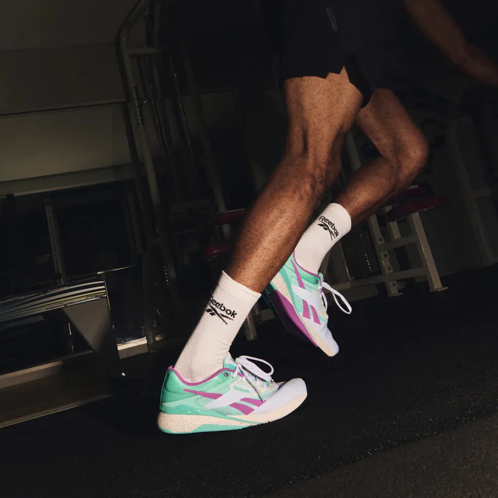 Reebok - Nano X5 - Ftw White/Ai Aqua/Purple Rave Comfort Benefits Mission
