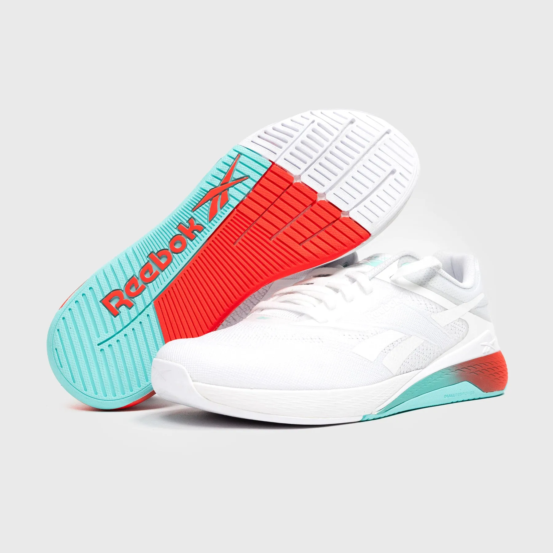 Reebok - Nano X5 - Women'S - Ftw White/Ai Aqua/Energy Red Comfortable Income Slip-On Stretch Feature Feature Style