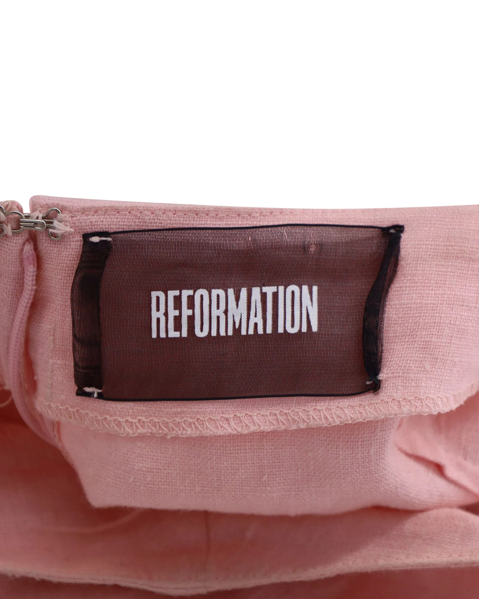 Ensemble deux pièces Reformation Braelynn en lin rose pastel