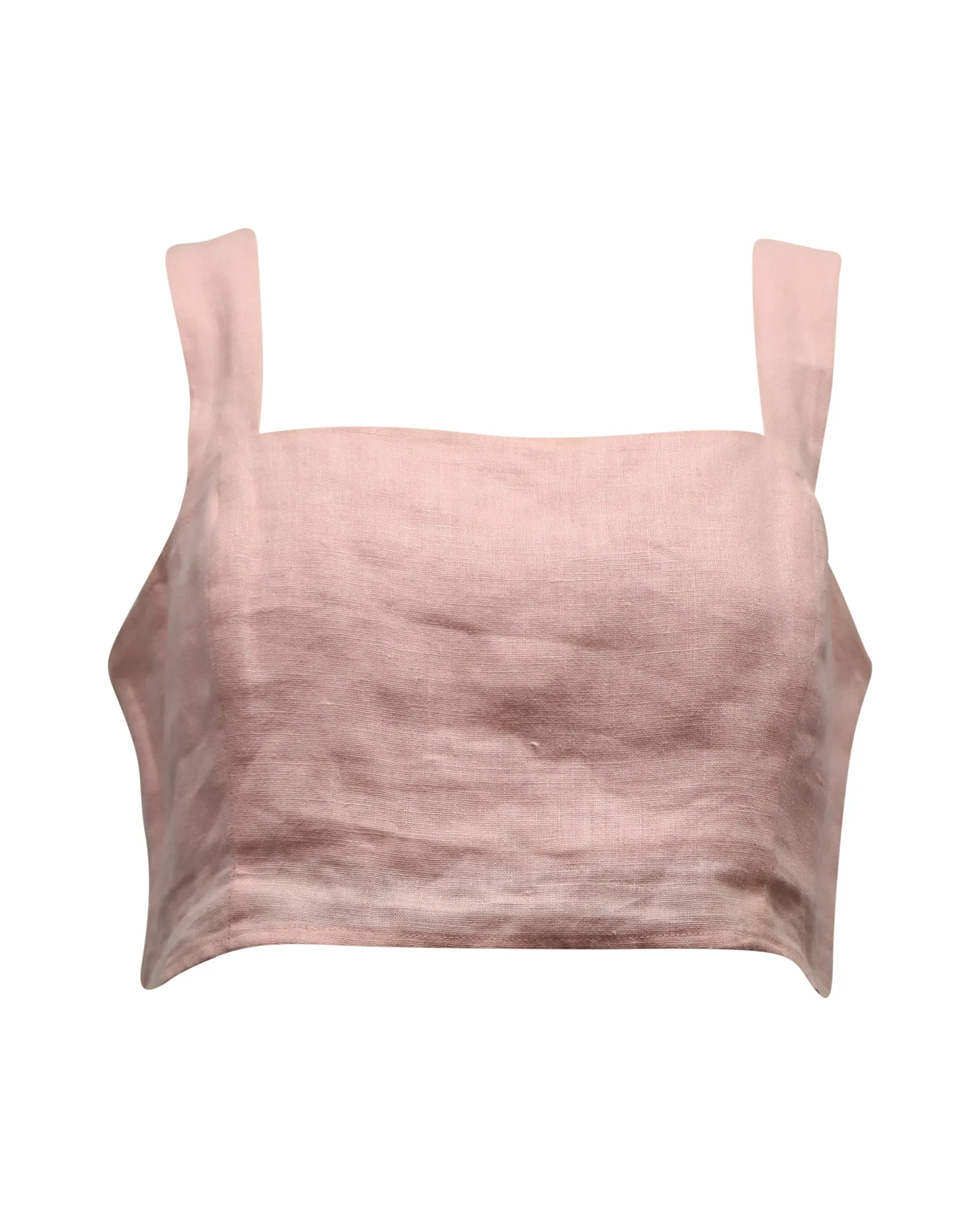 Ensemble deux pièces Reformation Braelynn en lin rose pastel