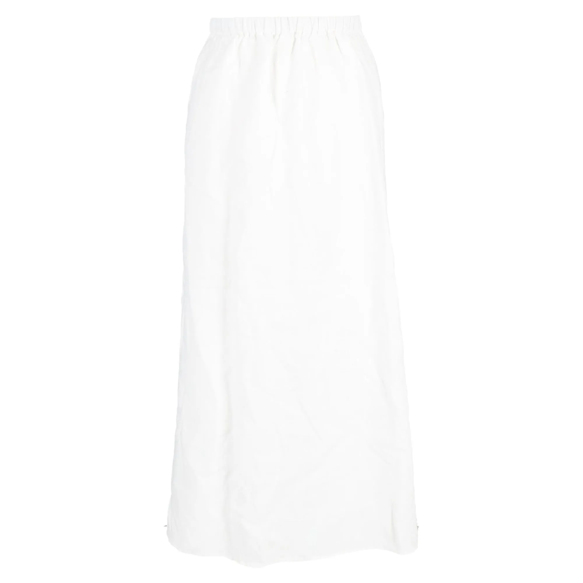 Jupe mi-longue Reformation à taille haute en coton blanc