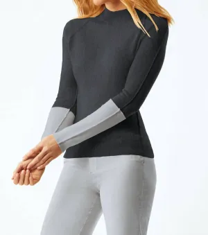 Pull à manches raglan en charbon