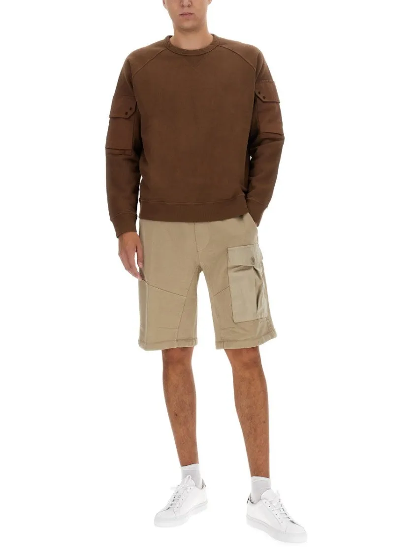 Sweat-shirt marron coupe régulière avec logo