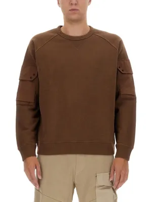 Sweat-shirt marron coupe régulière avec logo