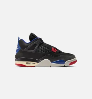 Wide Sole Air Jordan 4 Retro Rare Air Mens Lifestyle Shoe - Black/Fire Red/Deep Royal Blue