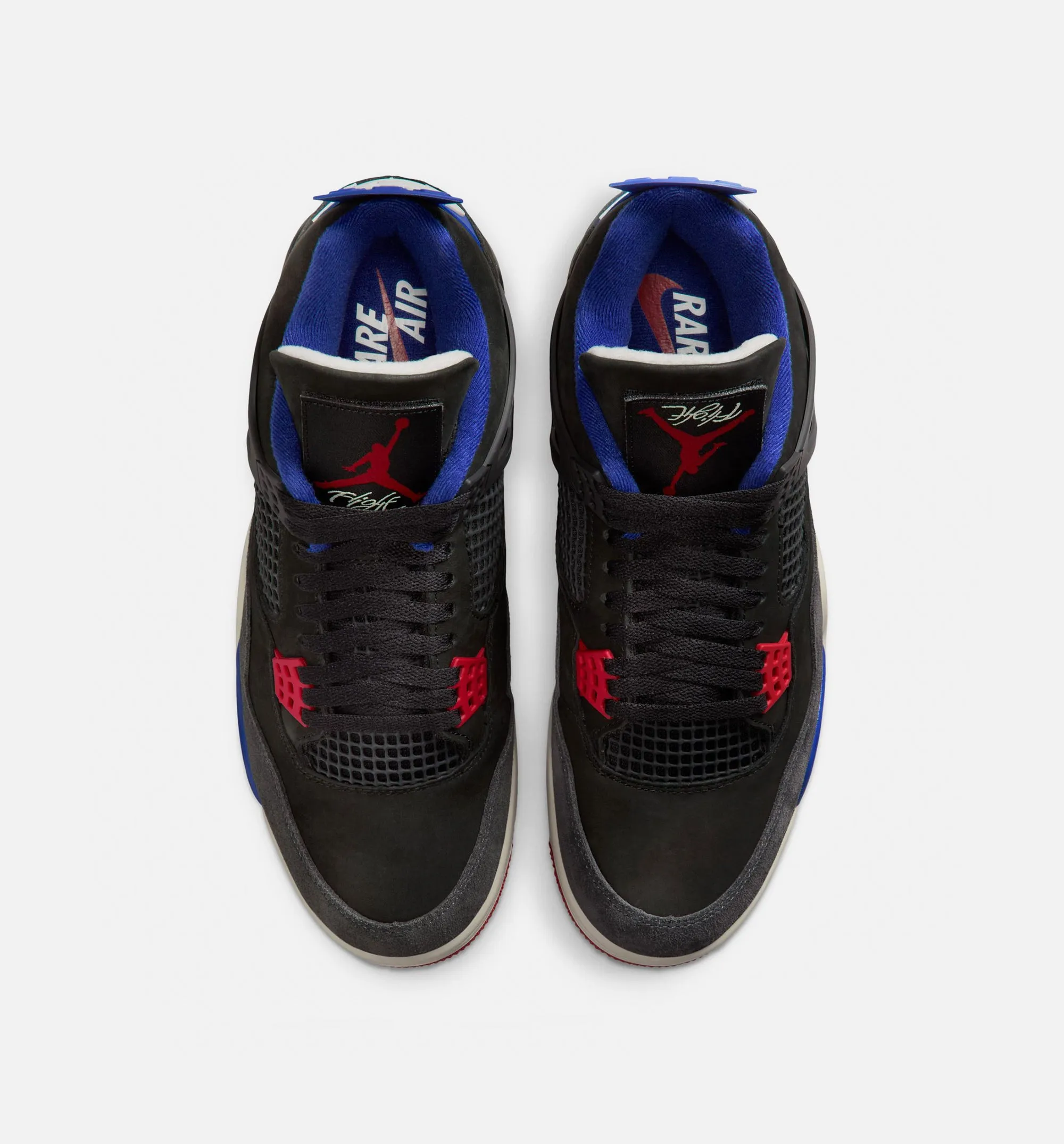 Air Jordan 4 Retro Rare Air Mens Lifestyle Shoe - Black/Fire Red/Deep Royal Blue Stylish Loafers