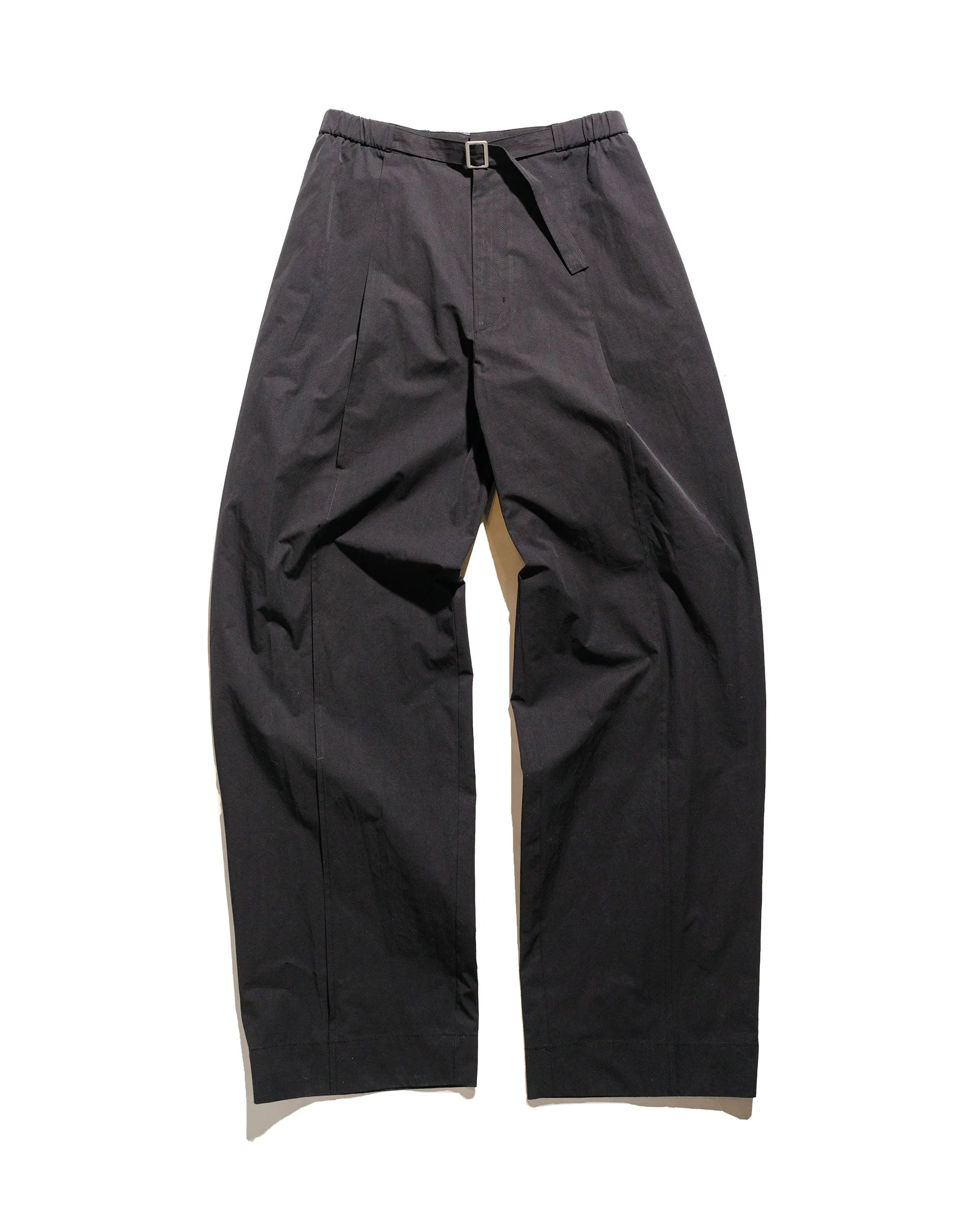 Moisture - Wicking Material Color - Fastness Look Amomento Belted Tuck Banding Pants Black