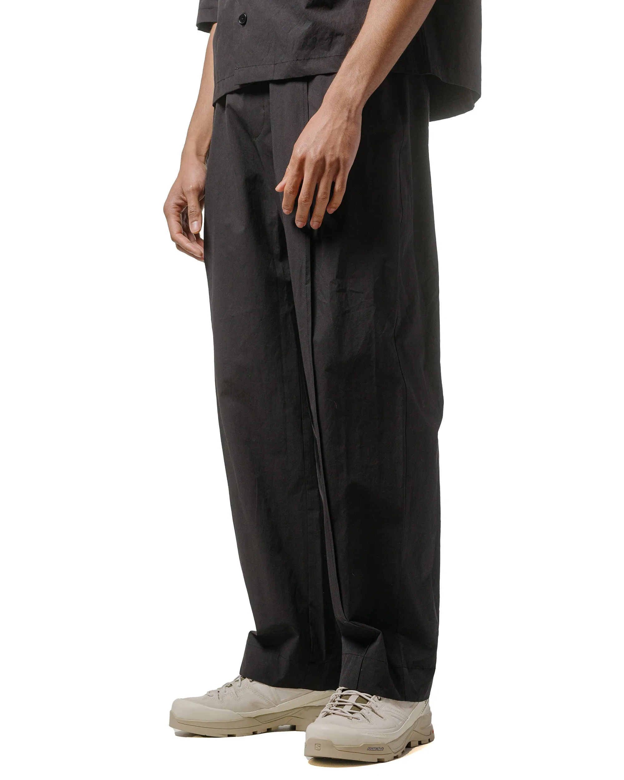 Anti-Safeguarded Up Odor Resistant Fabric Amomento Belted Tuck Banding Pants Black