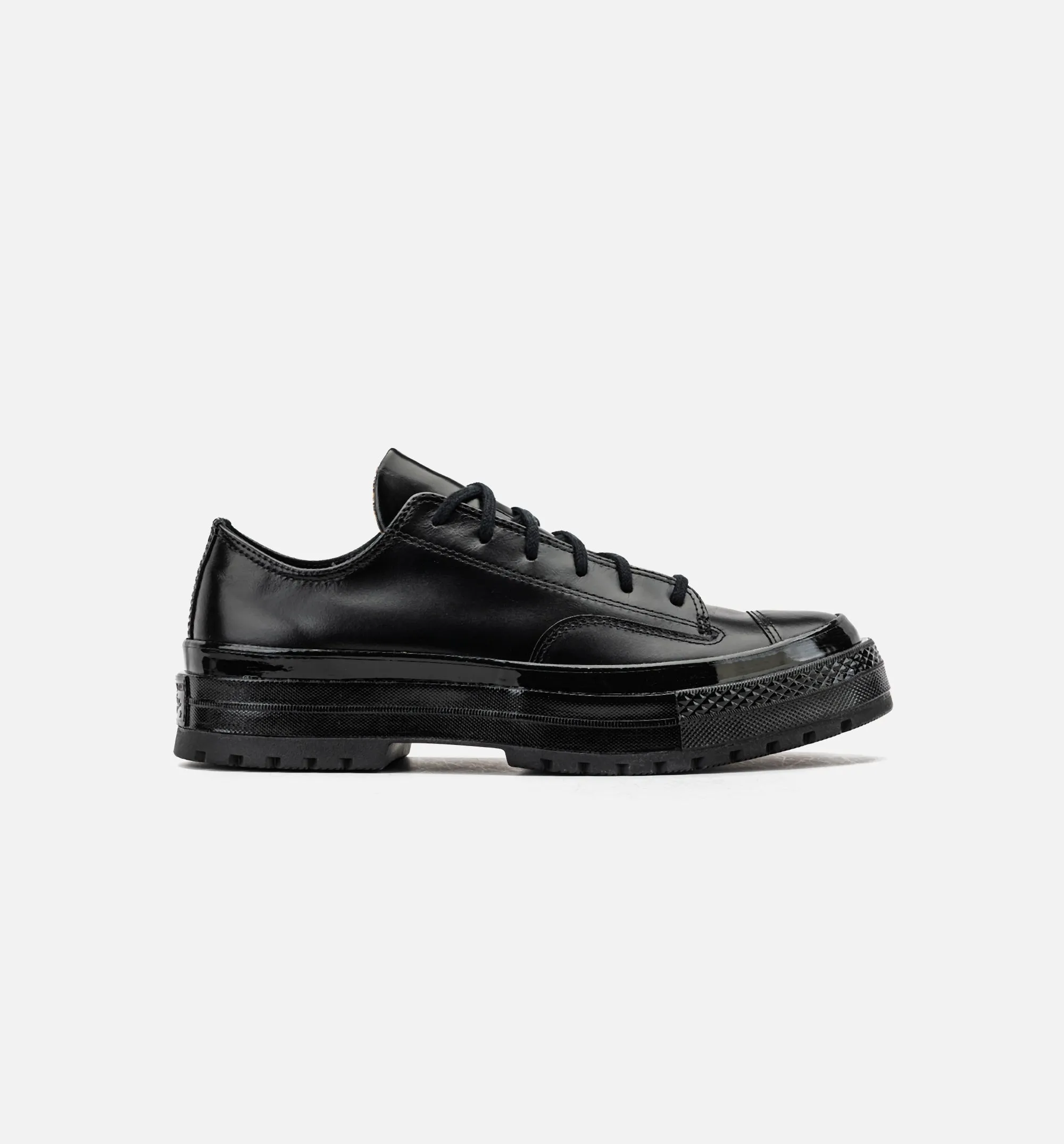 Chuck 70 Formal Leather Mens Lifestyle Shoe - Black/Black Lightweight Design Style Embossed Design