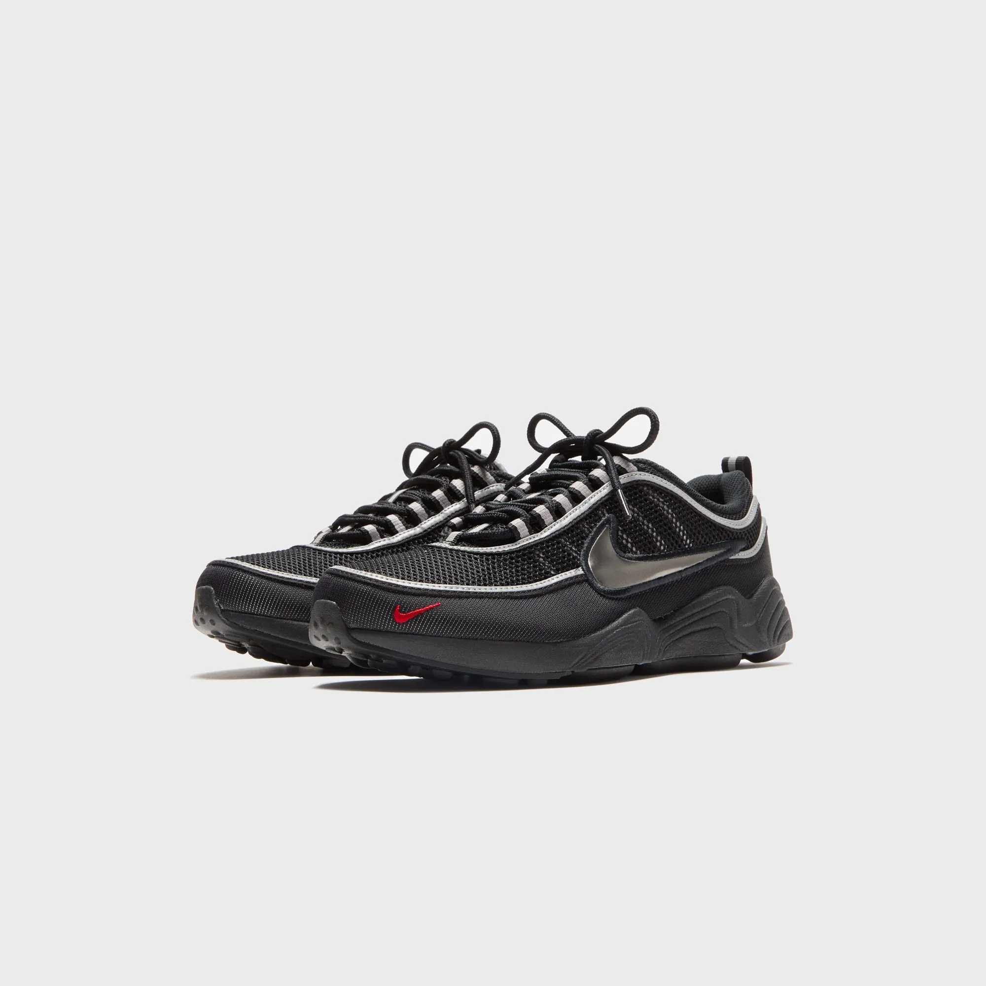 Self-Ring SlipResistantFeature Nike Air Zoom Spiridon - Black / Metallic Silver / Sport Red