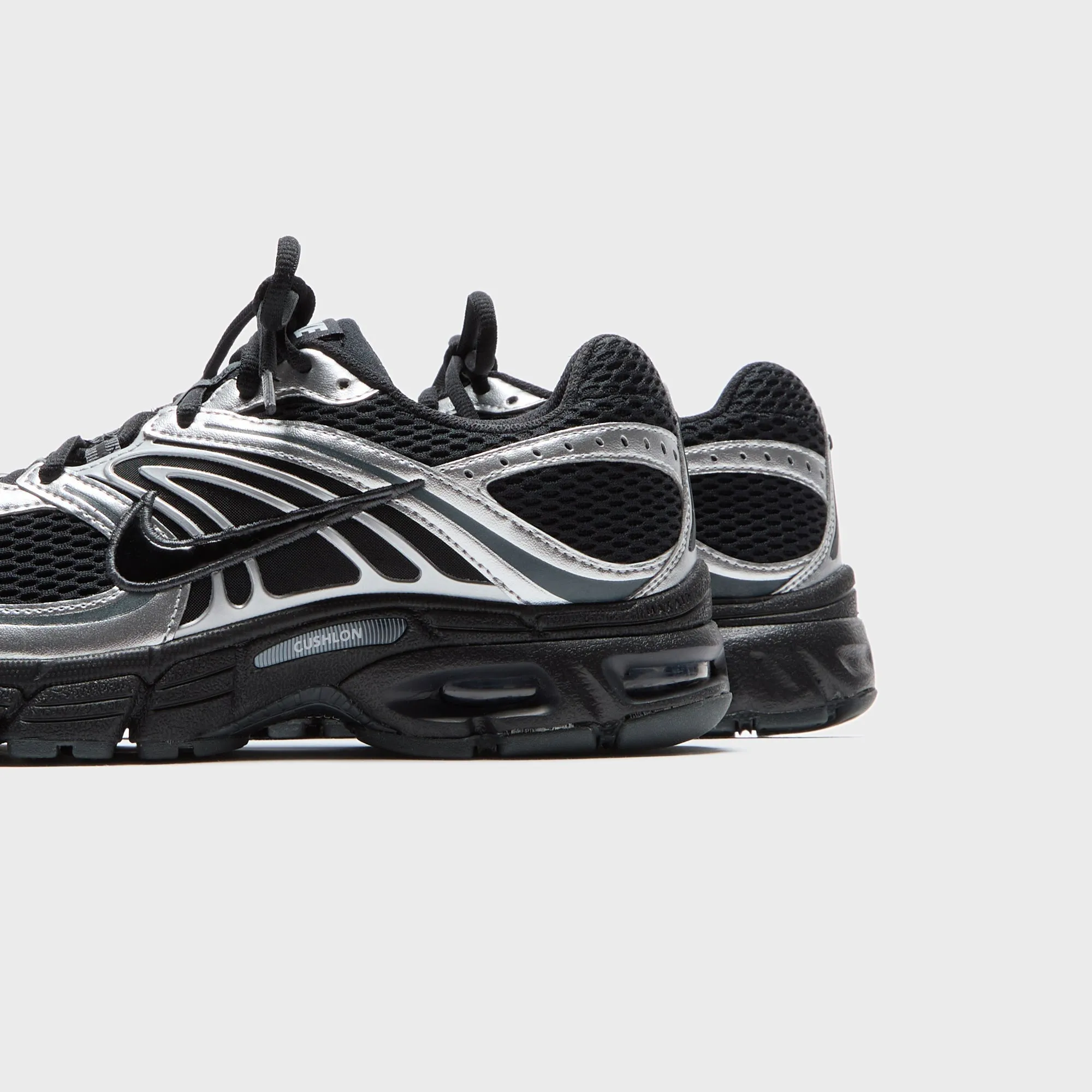 Comfortable Sandals With Zippers Full-Grain Leather Nike Wmns Air Max Moto 2K - Black / Black / Metallic Silver / Anthracite
