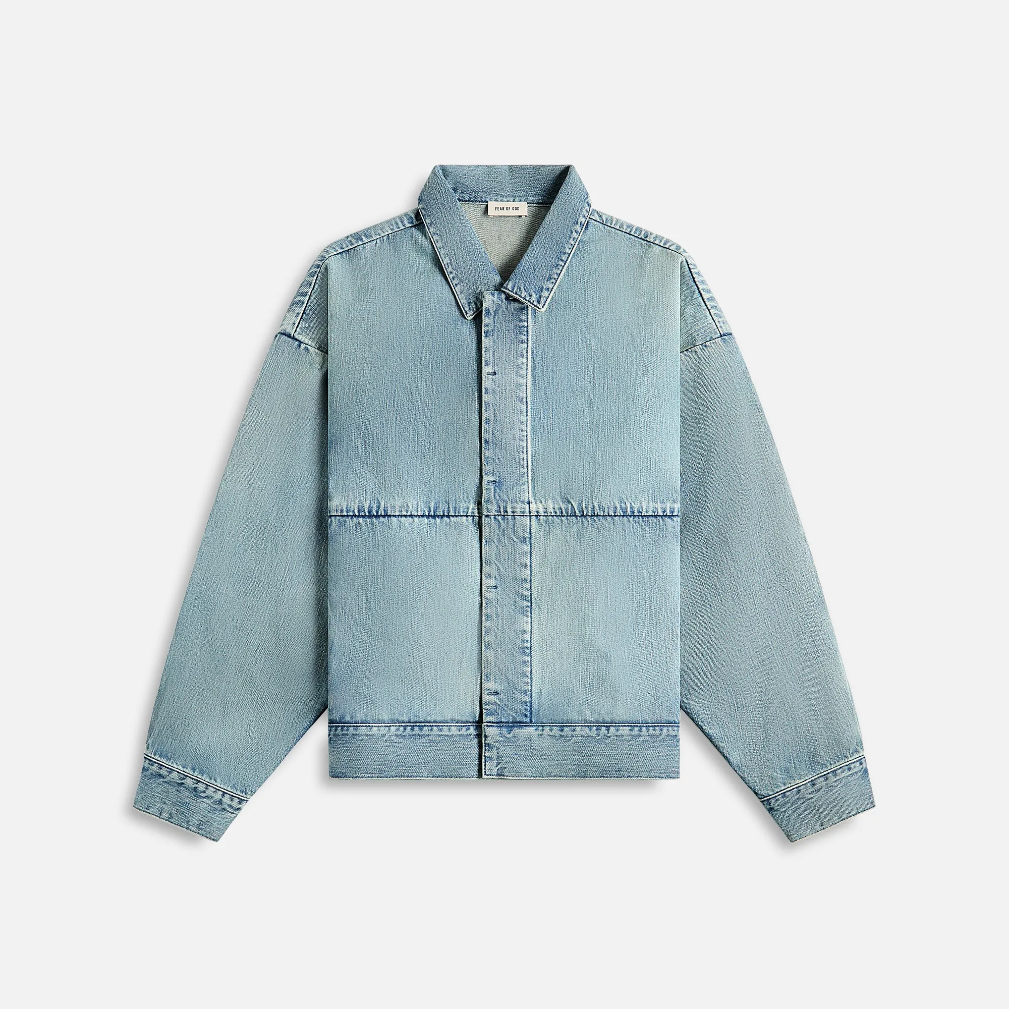 Health Store Hemmed Hem Fear Of God Denim Trucker Jacket - Indigo 2