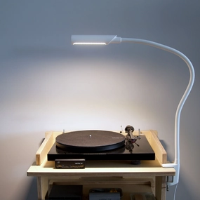 Reliable Corp.: UberLight Flex Turntable Task Lamp - White / Clamp Model hi-fi digital music server,hi-fi speaker wall mount,hi-fi amp upgrade