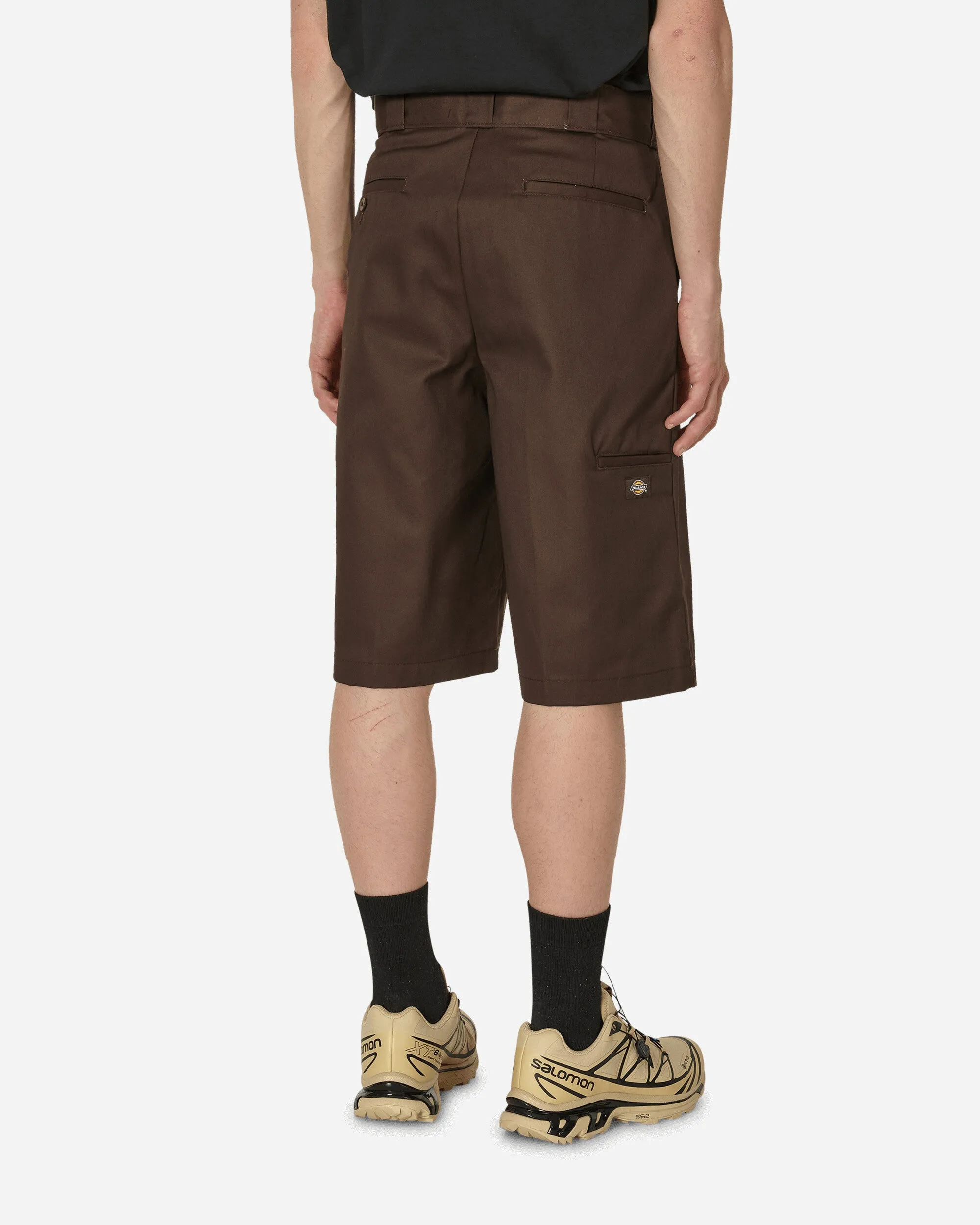 13 Inch Multi Pocket Work Shorts Dark Brown Comfortable Tops