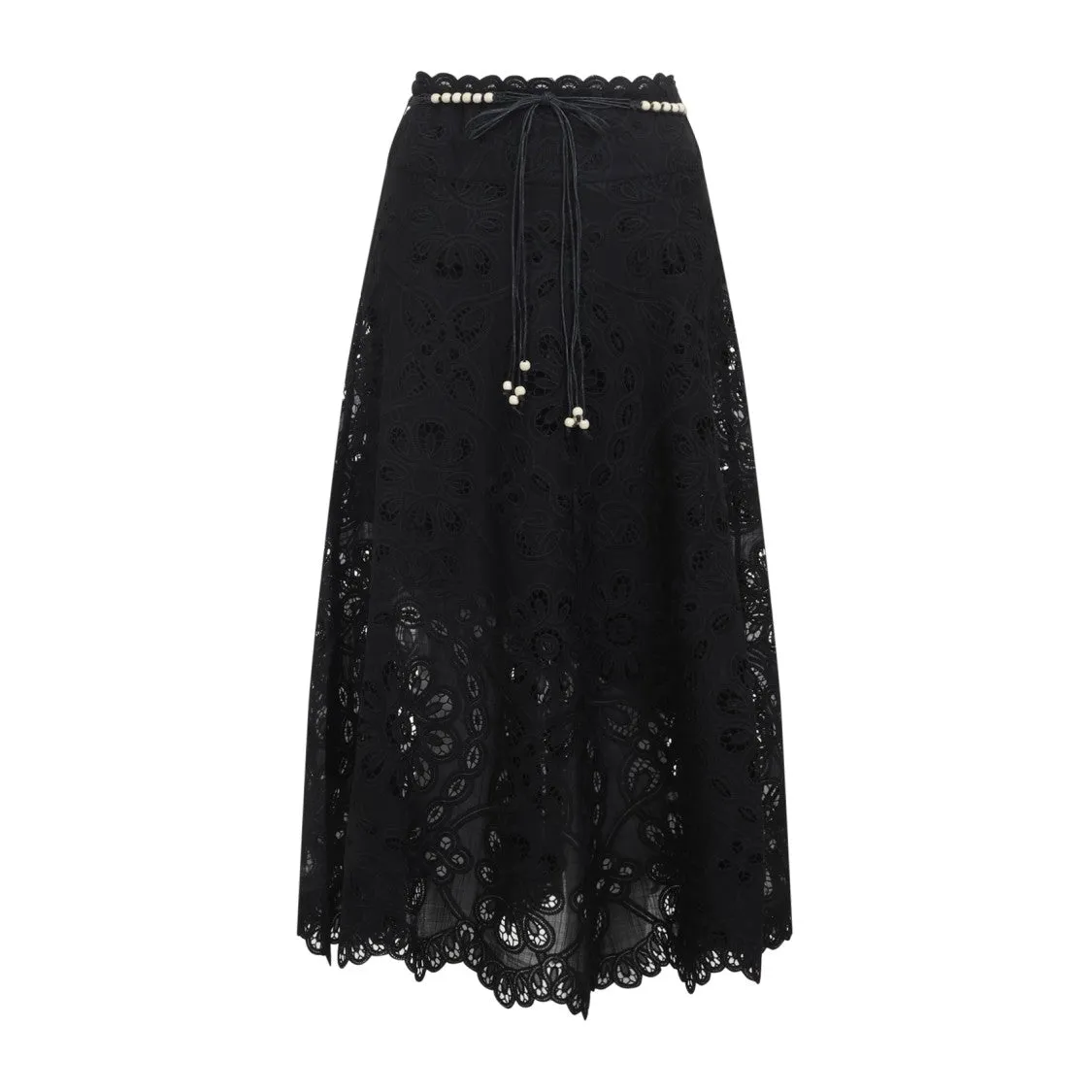 Jupe midi brodée Rhiannon