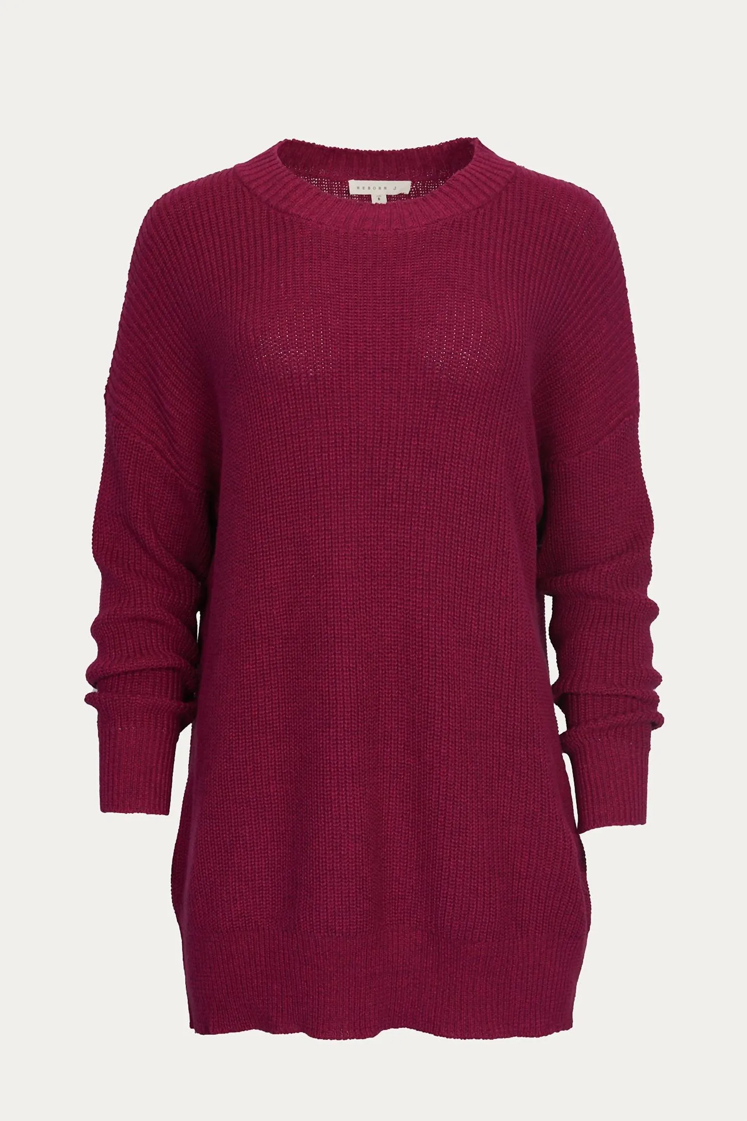 Pull en Côtelé en Coton Prune