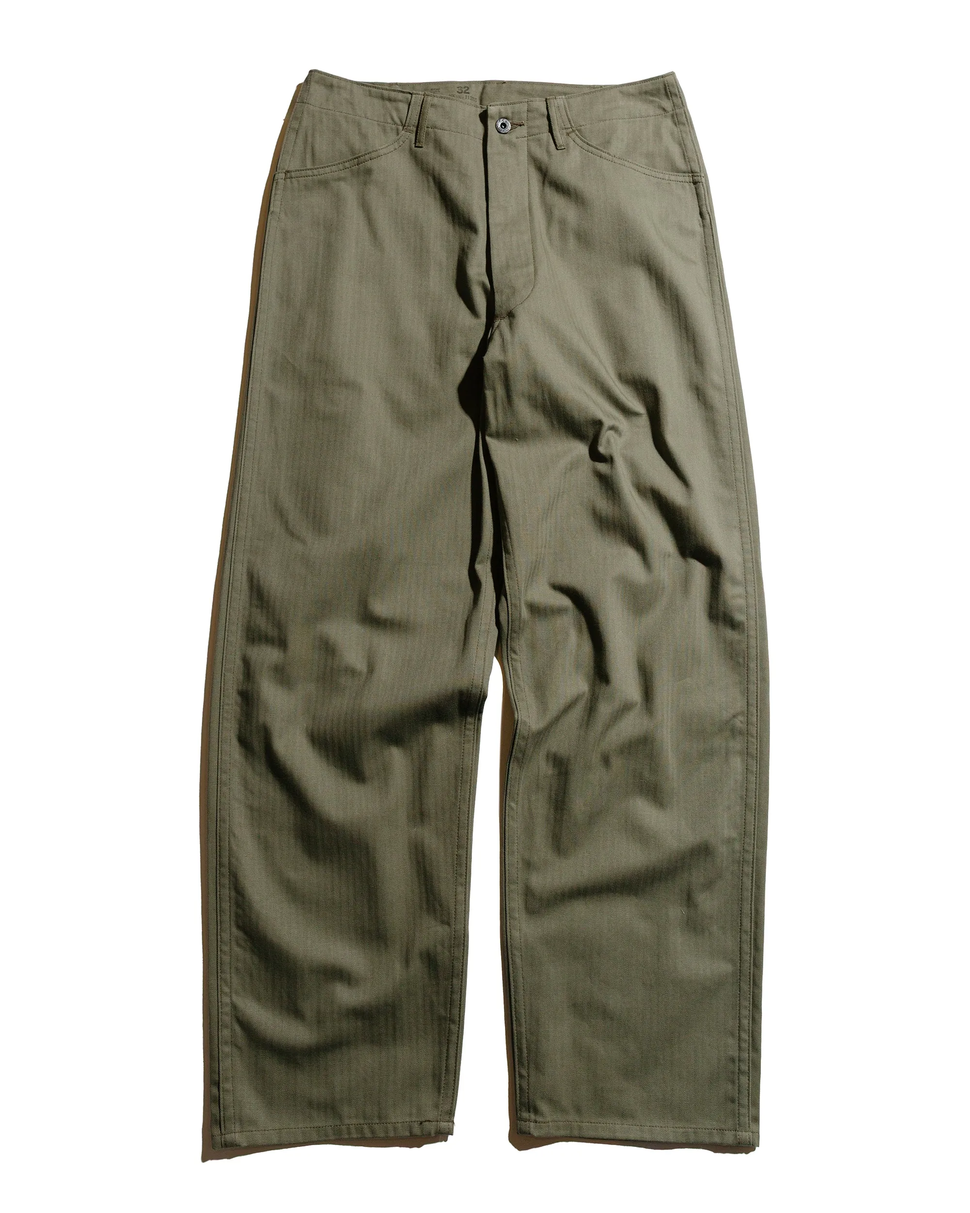 The Real Mccoy'S Mp22007 Trousers, Utility N-3 (Model 220) Olive Zippered Style