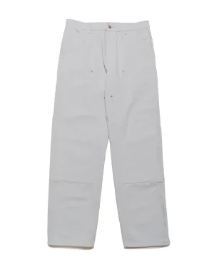 Carhartt W.I.P. Double Knee Pant Canvas Basalt Rinsed Knitwear Technique Less Refined