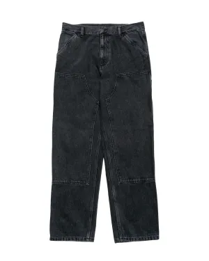 Carhartt W.I.P. Double Knee Pant Denim Black Stone Washed Harmonious Design Good Feeling