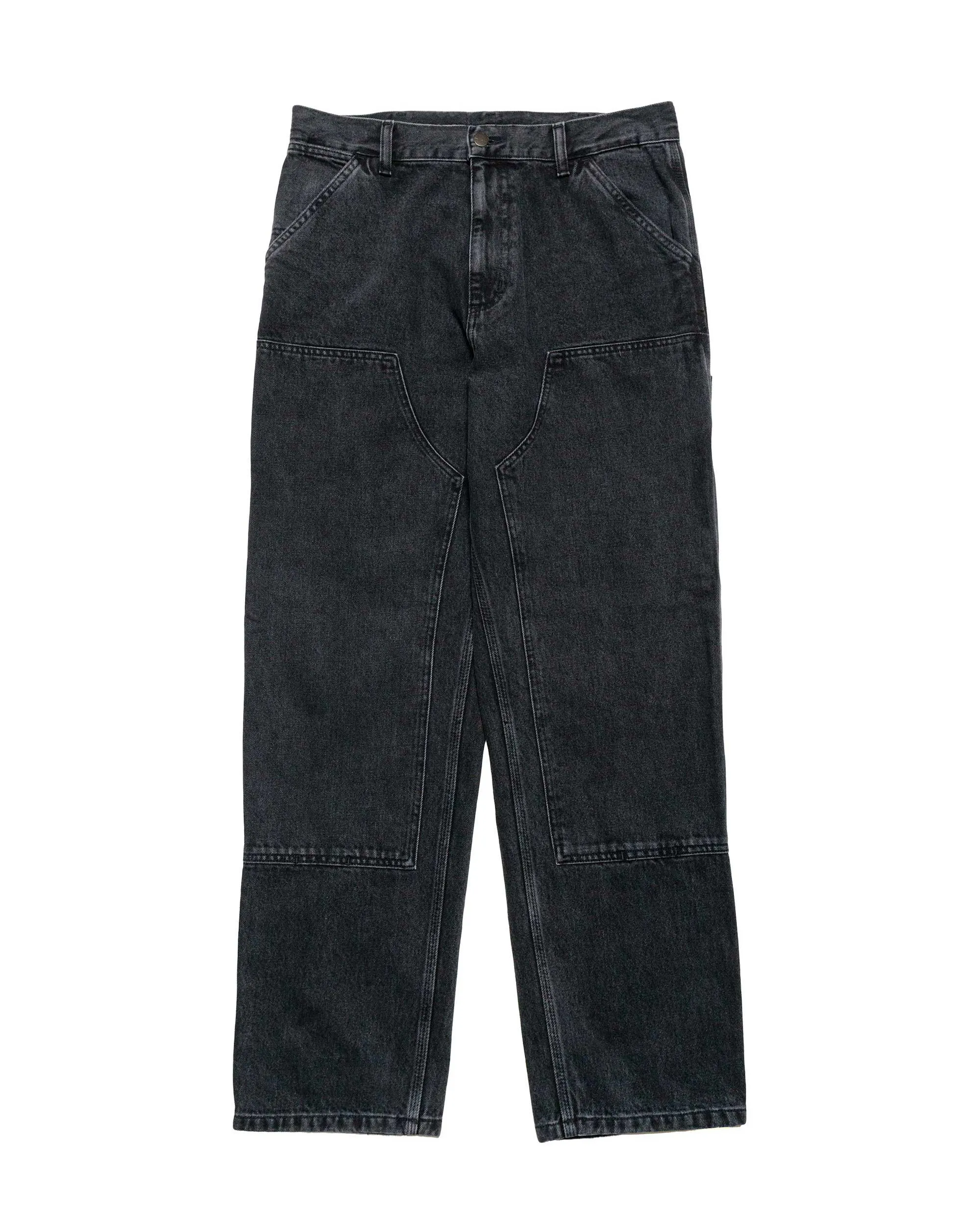 Carhartt W.I.P. Double Knee Pant Denim Black Stone Washed Harmonious Design Good Feeling