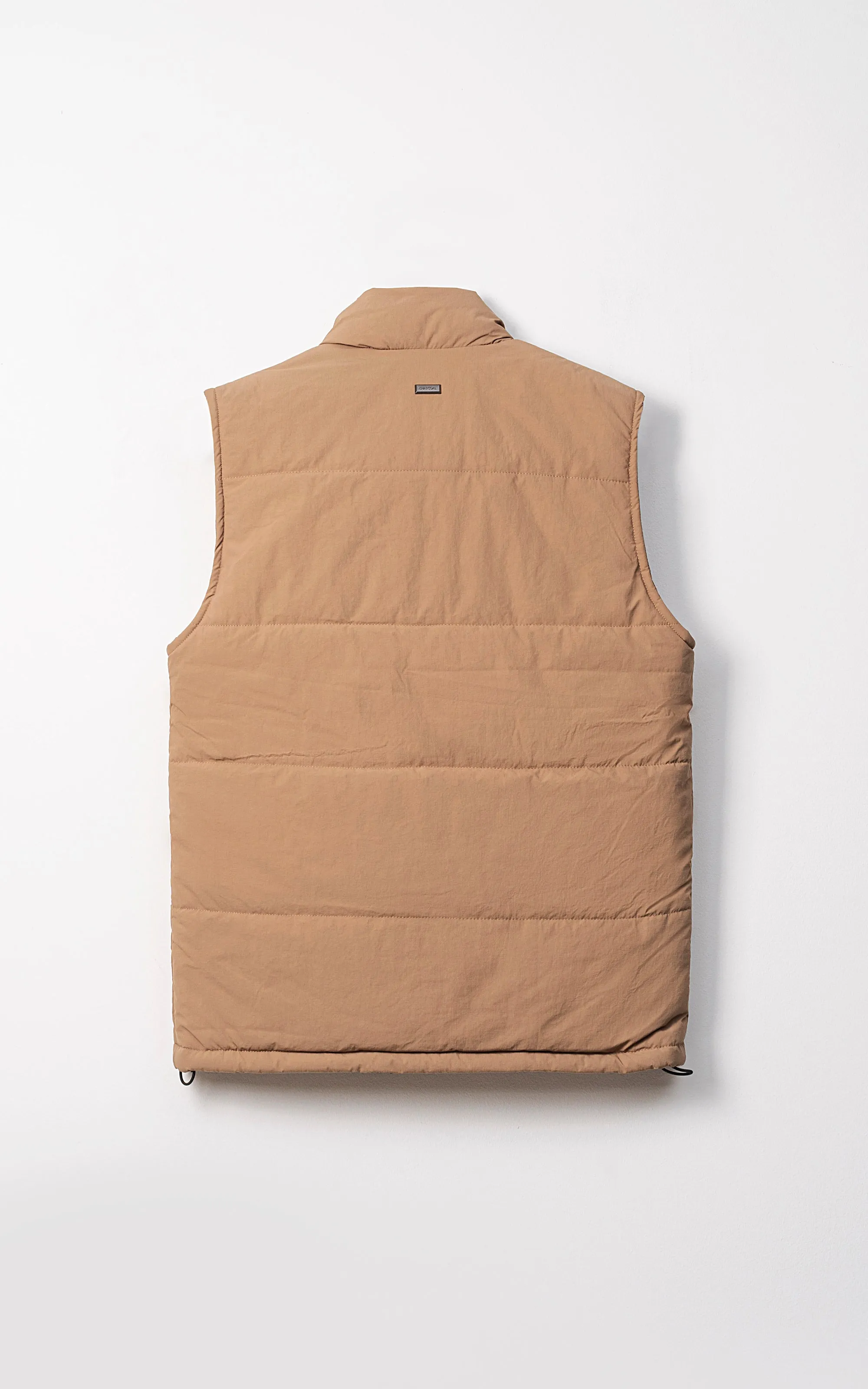 Foot Bush Crossbody Bag Sleeveless Quilted Jacket Dark Khaki