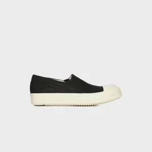 Rick Owens Boat Sneaks Scarpe - Denim Black / Milk / Milk Durable Outsole Material