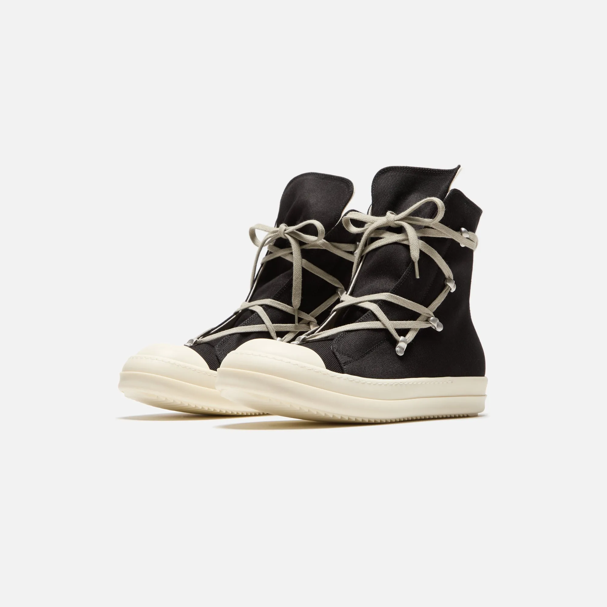 Shock Absorbing Ability Burnished Edge Rick Owens Drkshdw Hexa Sneakers -  Black / Pearl / Milk
