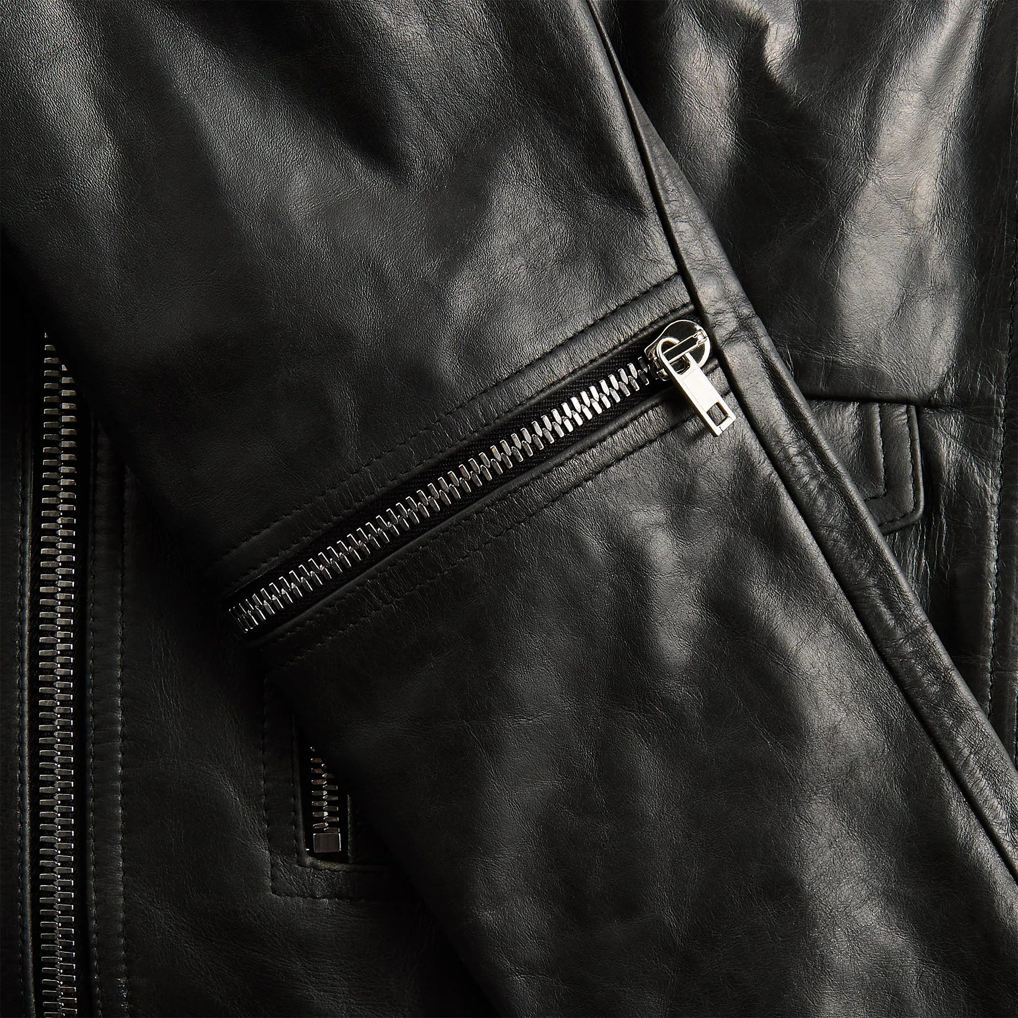 Rick Owens Giacca Pelle Bauhaus Stooges - Black Metallic Feature