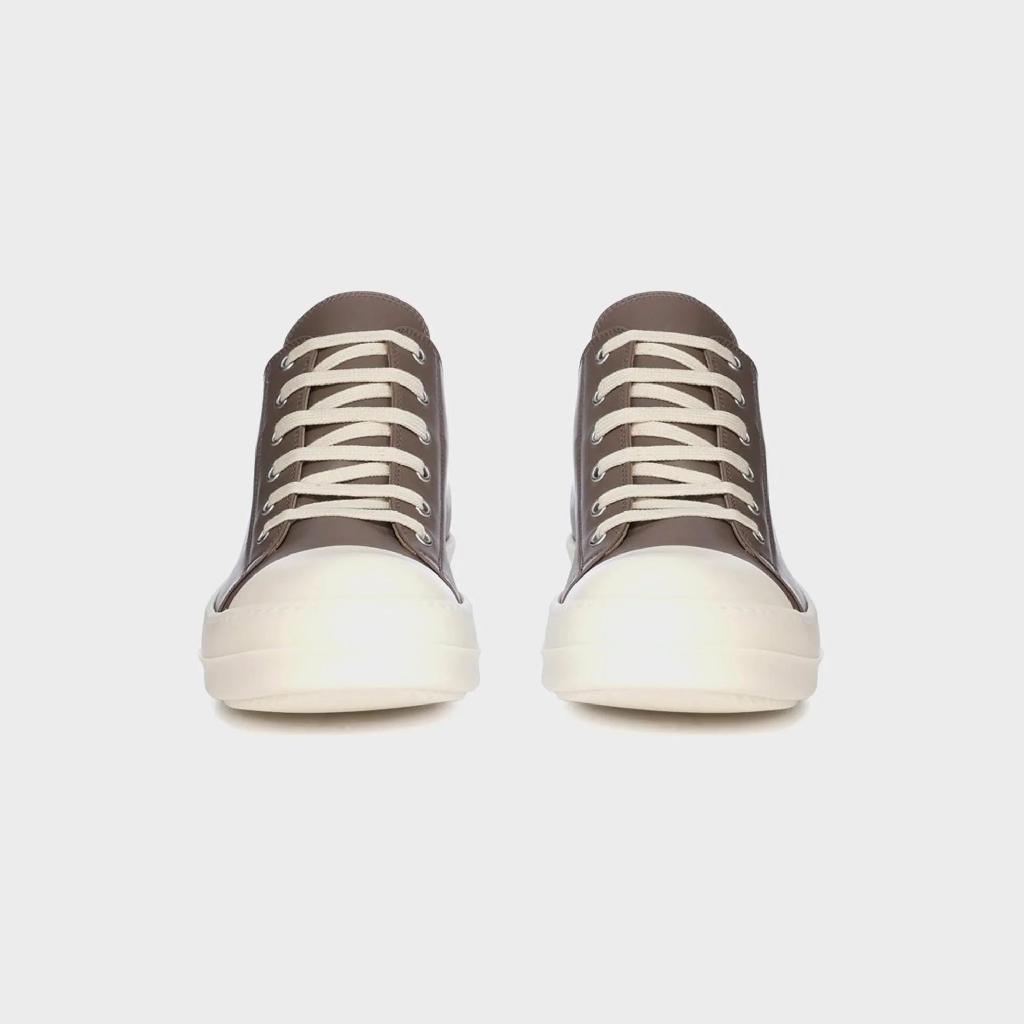 Rick Owens Scarpe In Pelle Low Sneaks - Dust / Milk / Milk Black Friday Deal Own the Streets